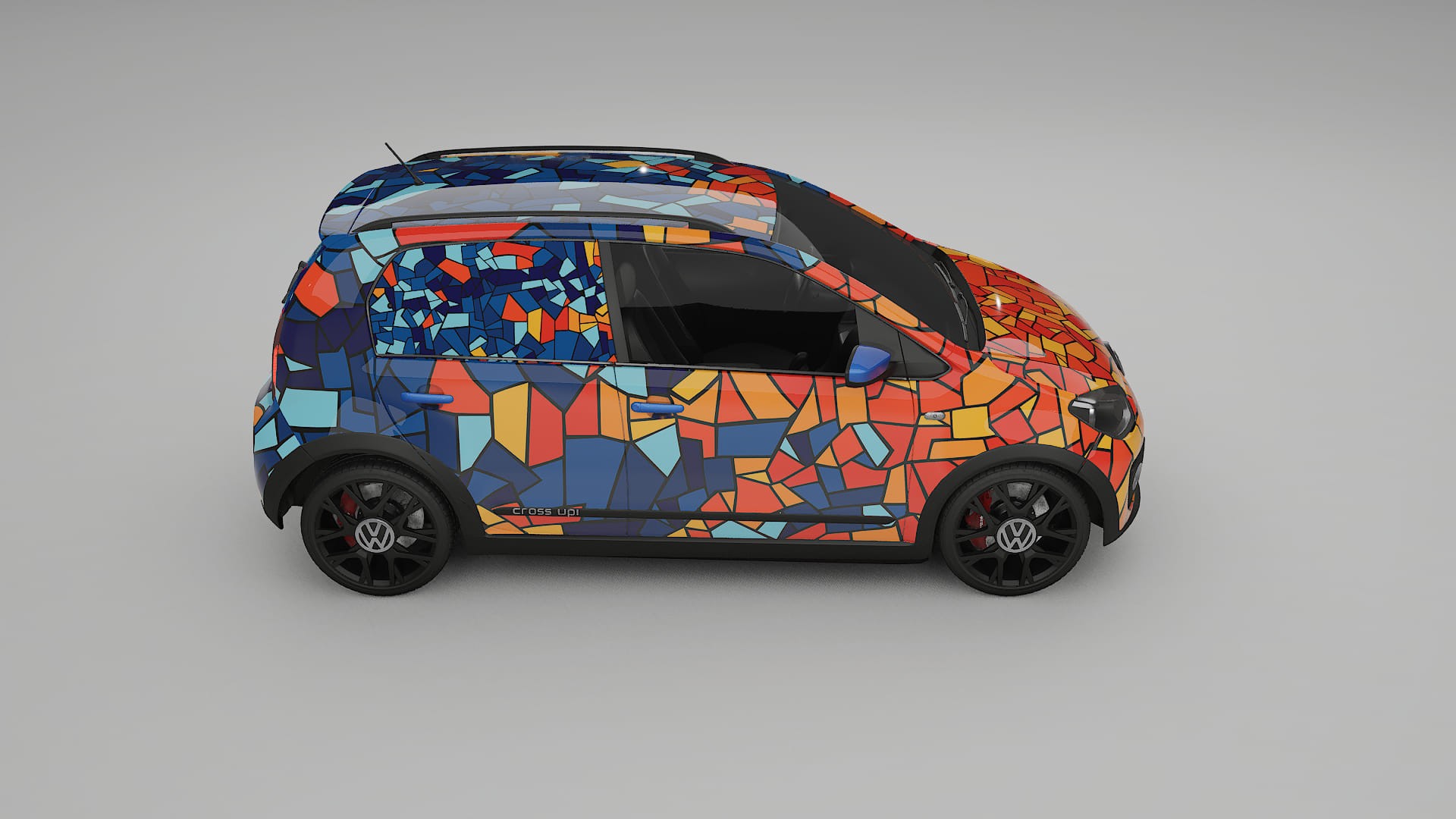 VW Cross Up BARCELONA – Designad Wrap PPF-sats i utskrivbar polyuretanfilm