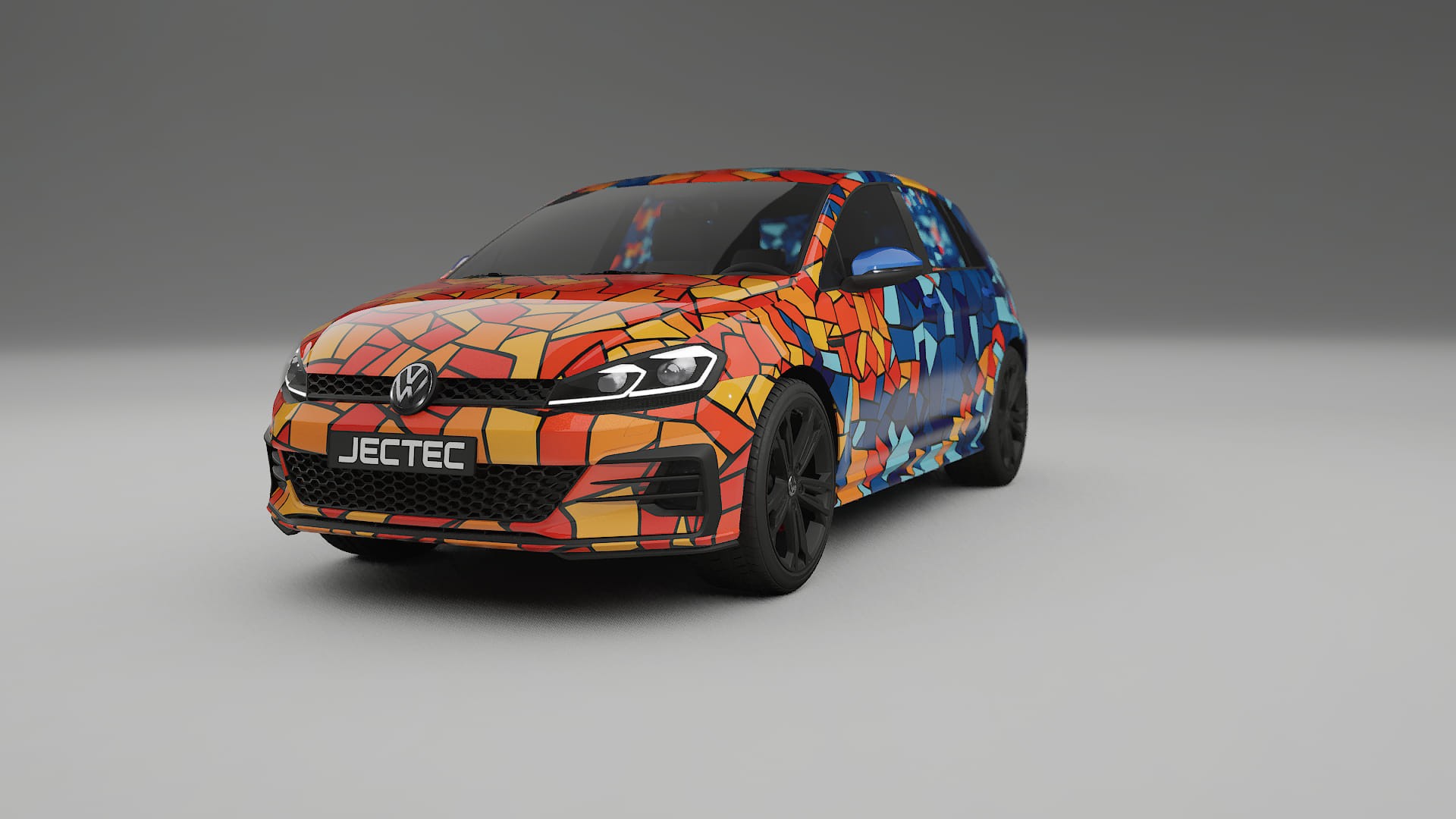 VW Golf Mk7 BARCELONA – Designad Wrap PPF-sats i utskrivbar polyuretanfilm