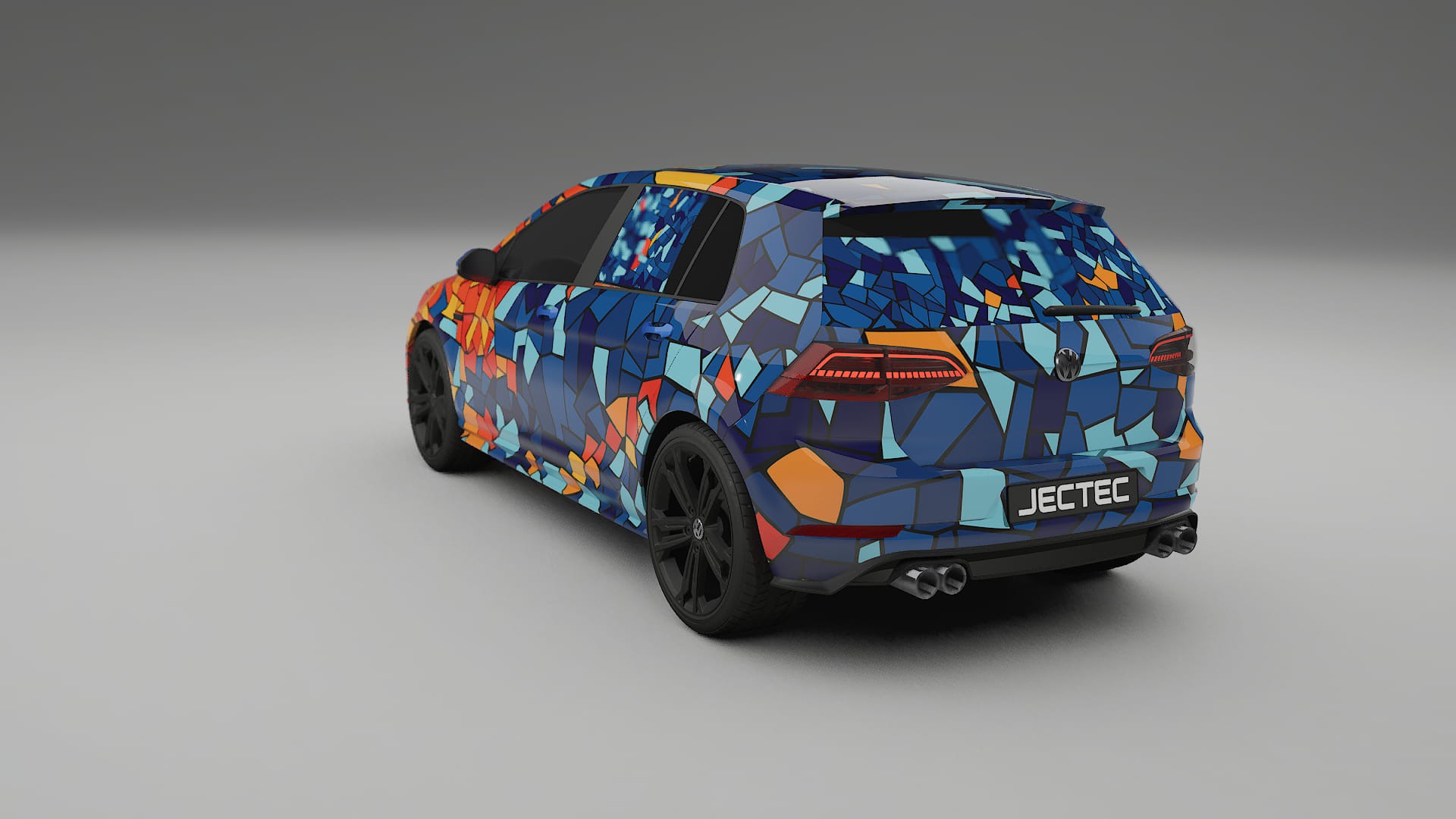 VW Golf Mk7 BARCELONA – Designad Wrap PPF-sats i utskrivbar polyuretanfilm