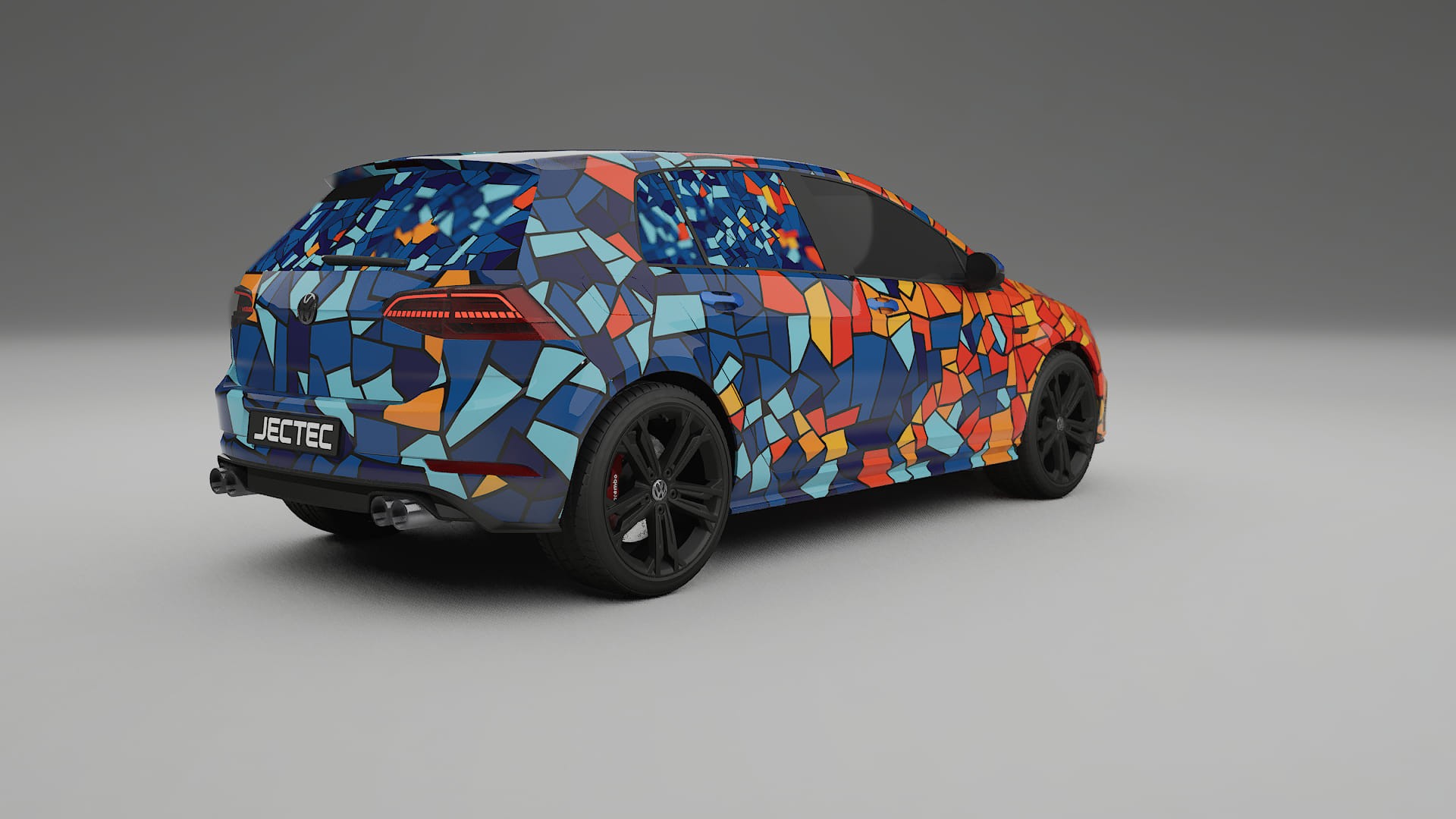 VW Golf Mk7 BARCELONA – Designad Wrap PPF-sats i utskrivbar polyuretanfilm