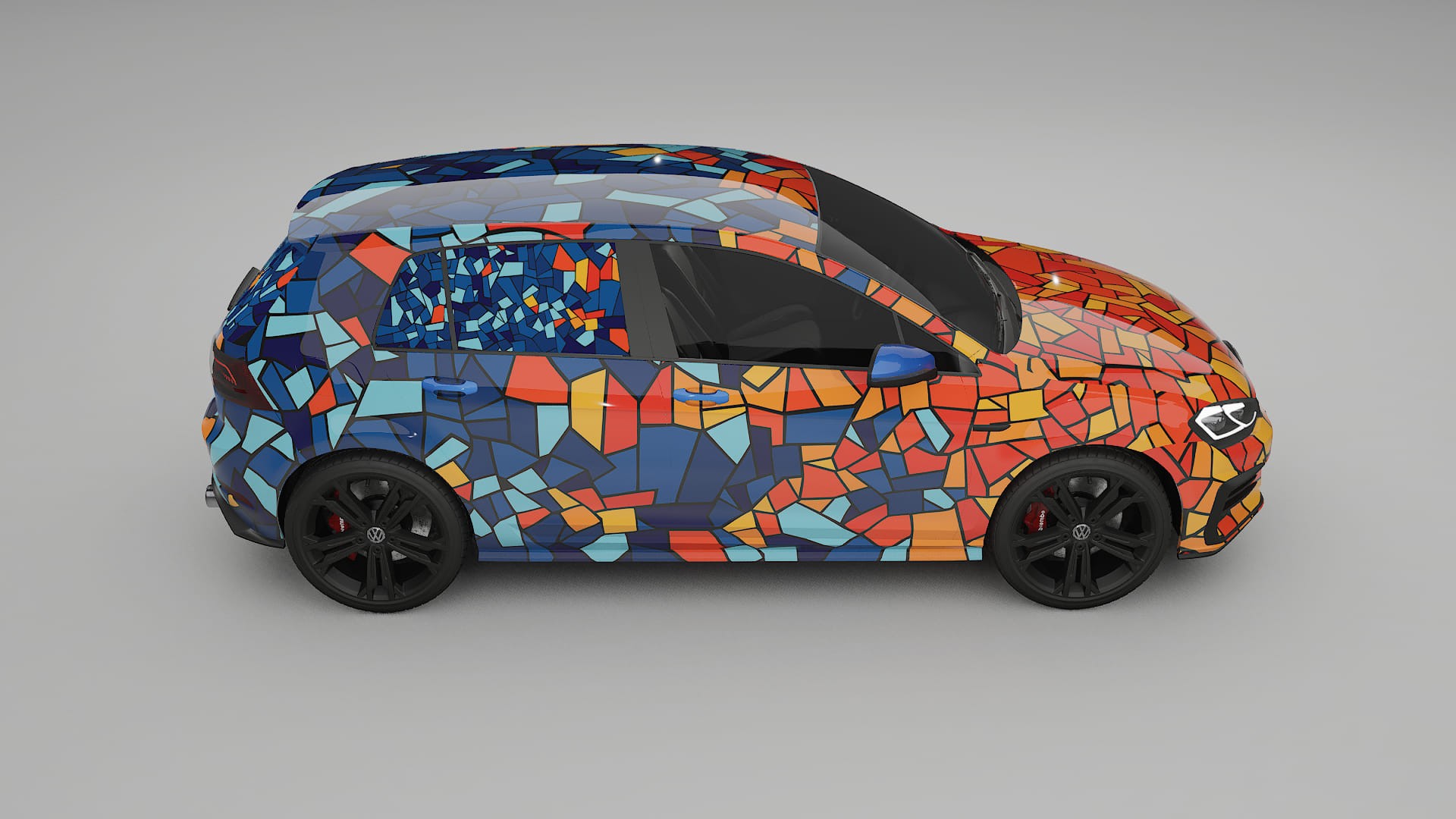 VW Golf Mk7 BARCELONA – Designad Wrap PPF-sats i utskrivbar polyuretanfilm