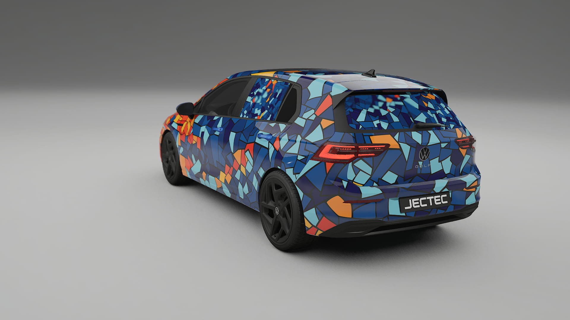 VW Golf Mk8 BARCELONA – Designad Wrap PPF-sats i utskrivbar polyuretanfilm