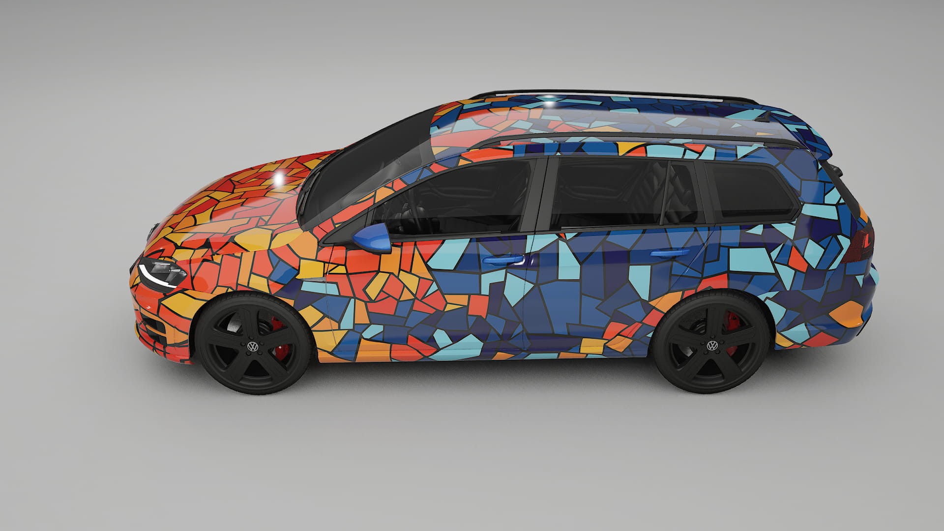 VW Golf Variant Mk7 BARCELONA – Designad Wrap PPF-sats i utskrivbar polyuretanfilm