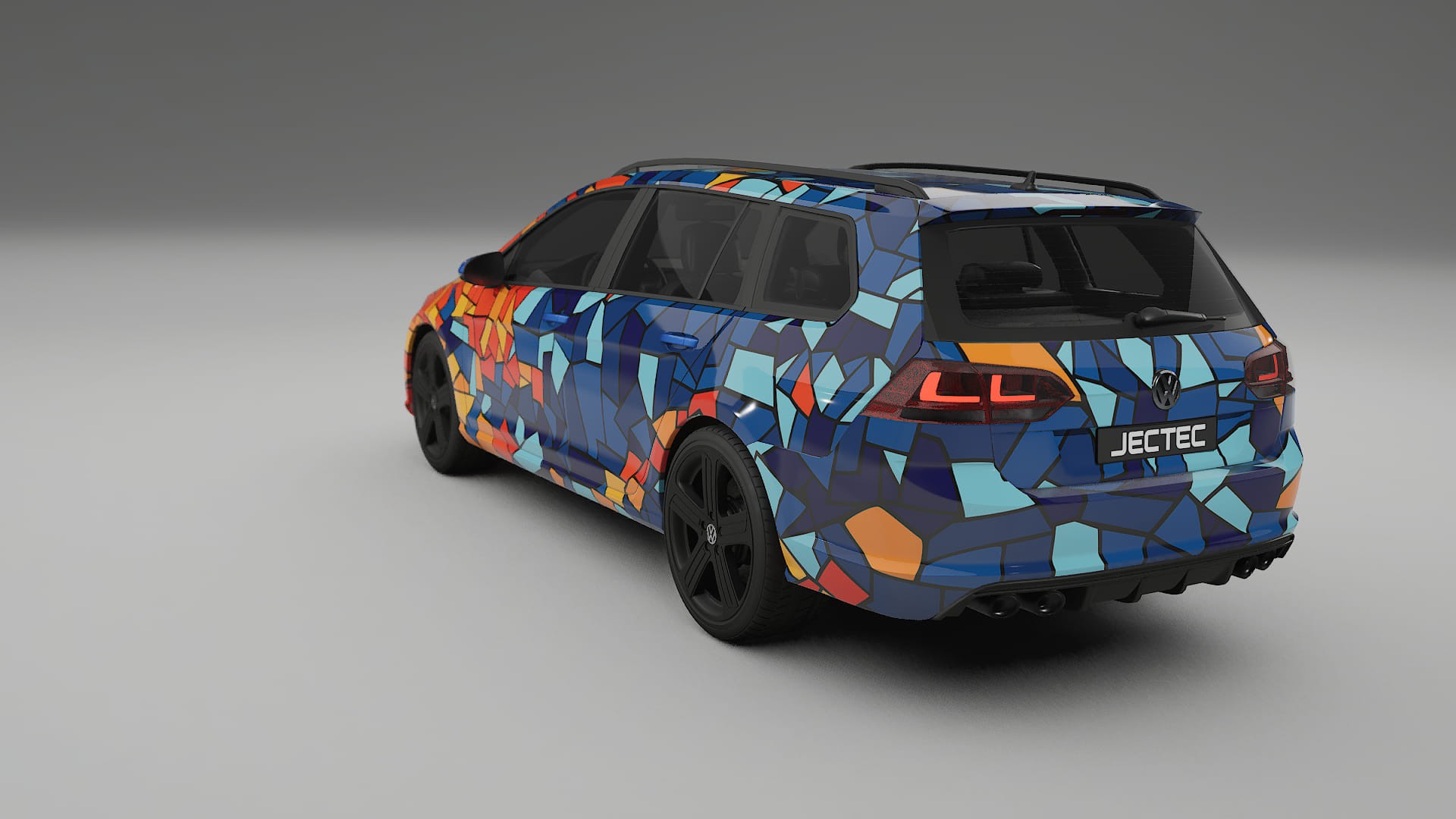 VW Golf Variant Mk7 BARCELONA – Designad Wrap PPF-sats i utskrivbar polyuretanfilm