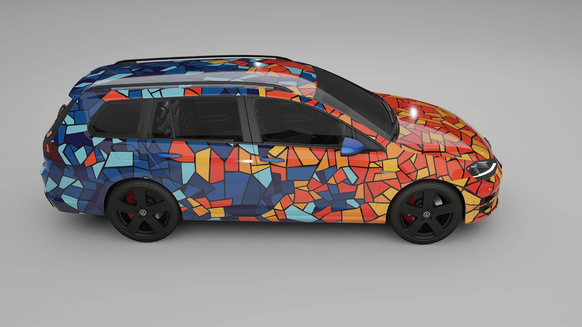 VW Golf Variant Mk7 BARCELONA – Designad Wrap PPF-sats i utskrivbar polyuretanfilm