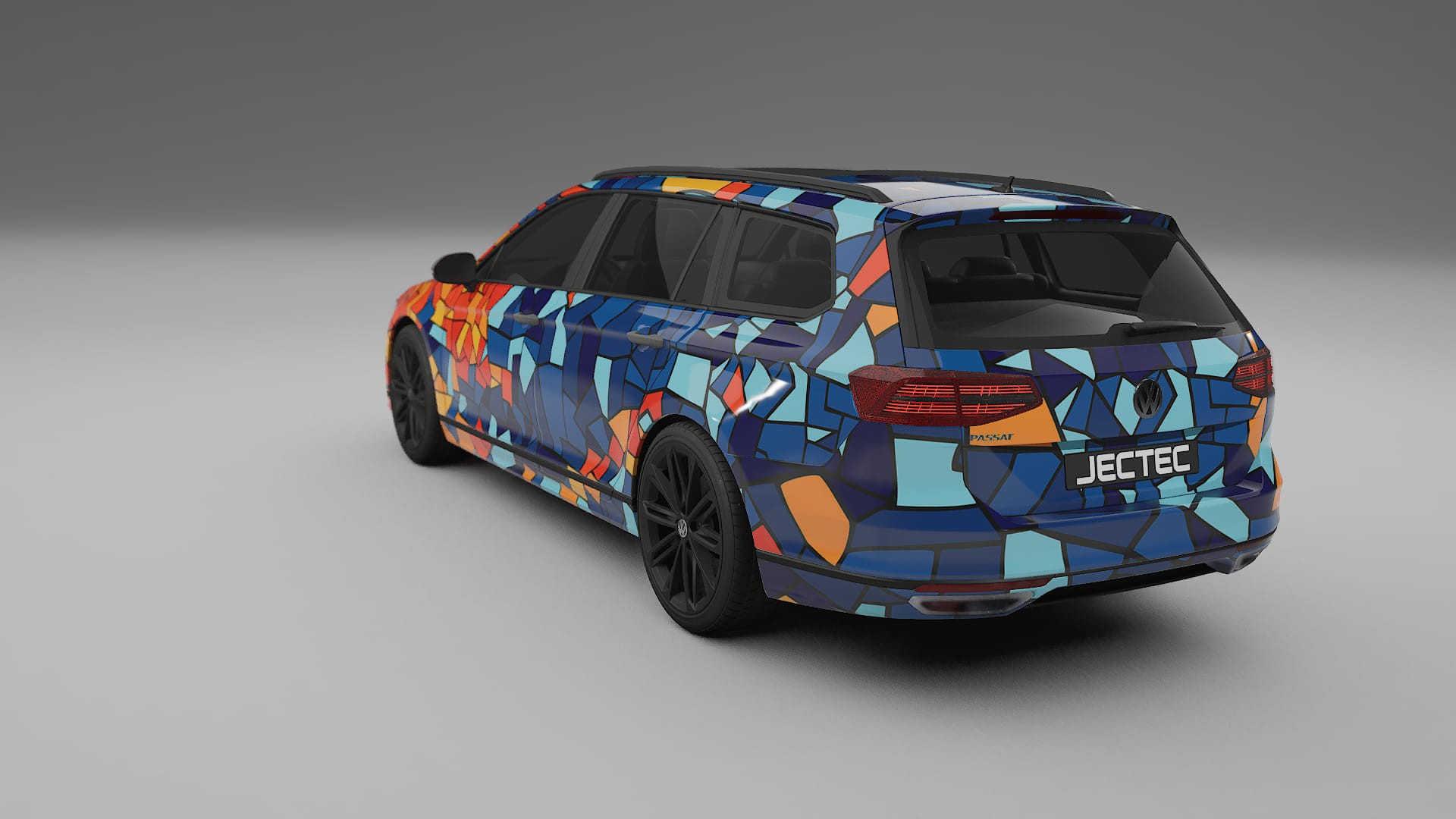 VW Passat VariantR B8 BARCELONA – Designad Wrap PPF-sats i utskrivbar polyuretanfilm