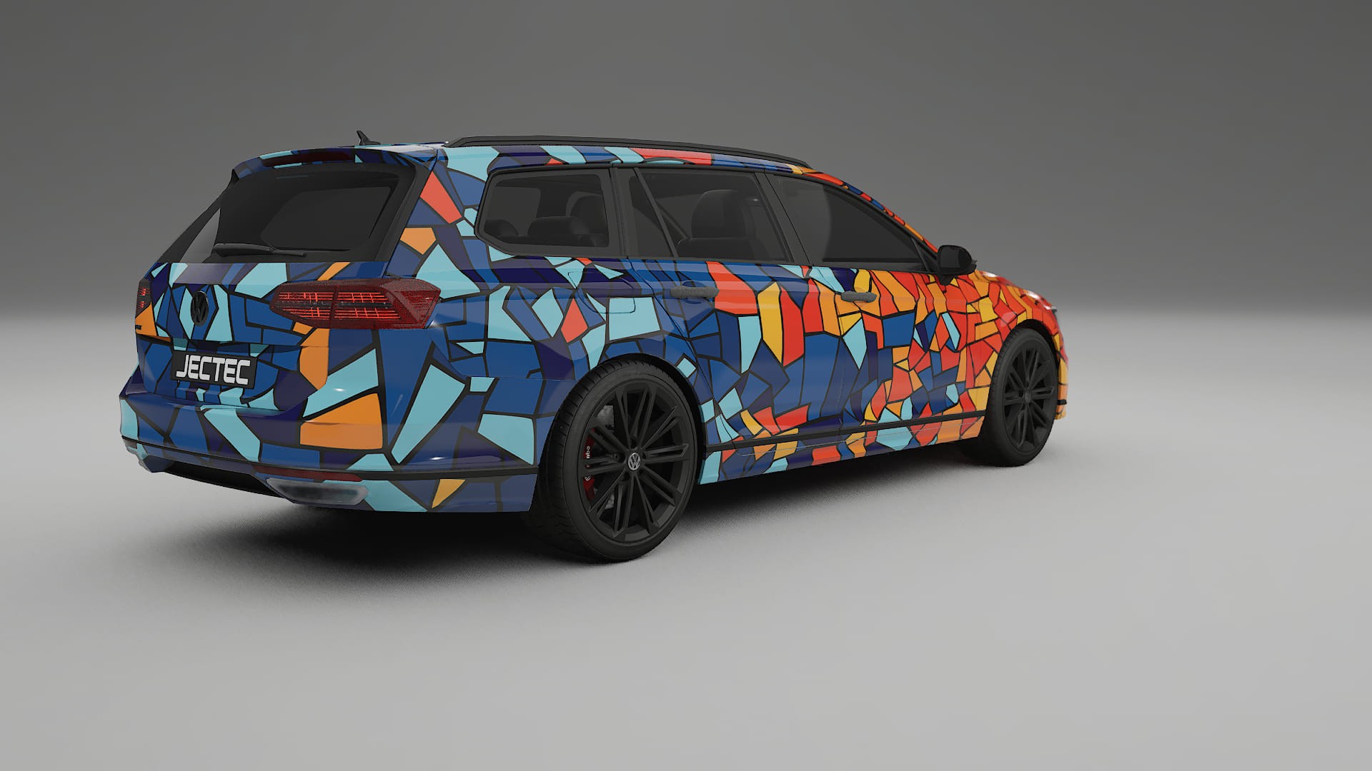 VW Passat VariantR B8 BARCELONA – Designad Wrap PPF-sats i utskrivbar polyuretanfilm