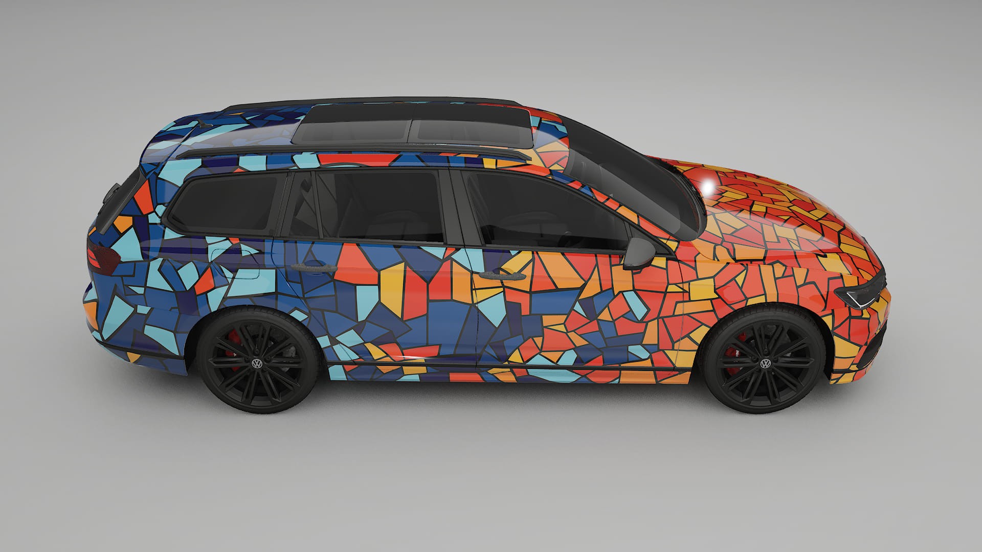 VW Passat VariantR B8 BARCELONA – Designad Wrap PPF-sats i utskrivbar polyuretanfilm