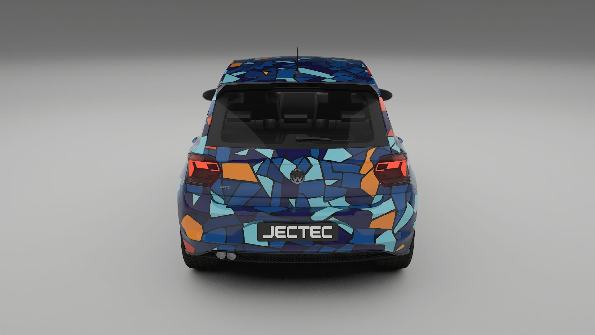 VW Polo GTI VI BARCELONA – Designad Wrap PPF-sats i utskrivbar polyuretanfilm