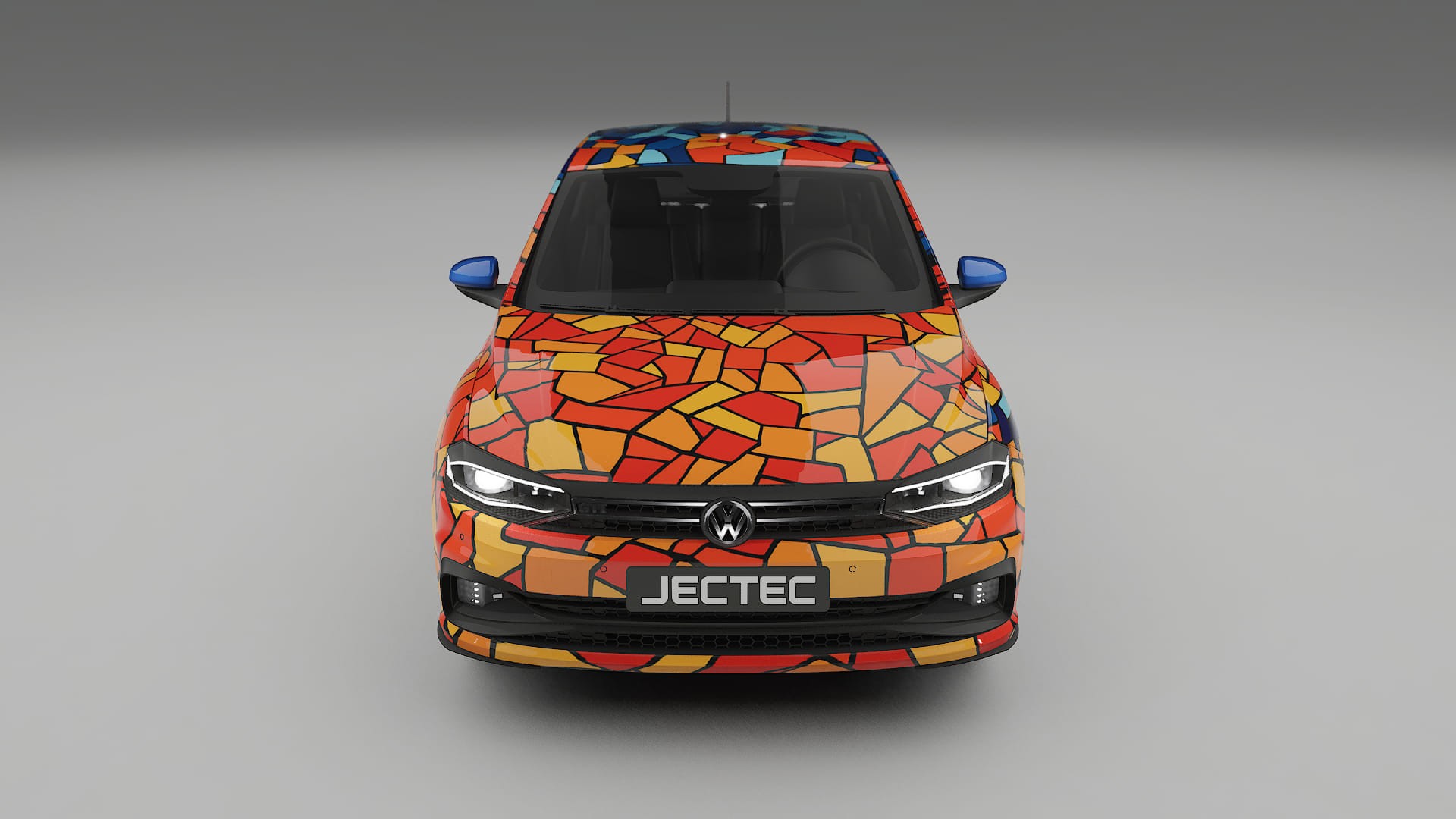 VW Polo GTI VI BARCELONA – Designad Wrap PPF-sats i utskrivbar polyuretanfilm