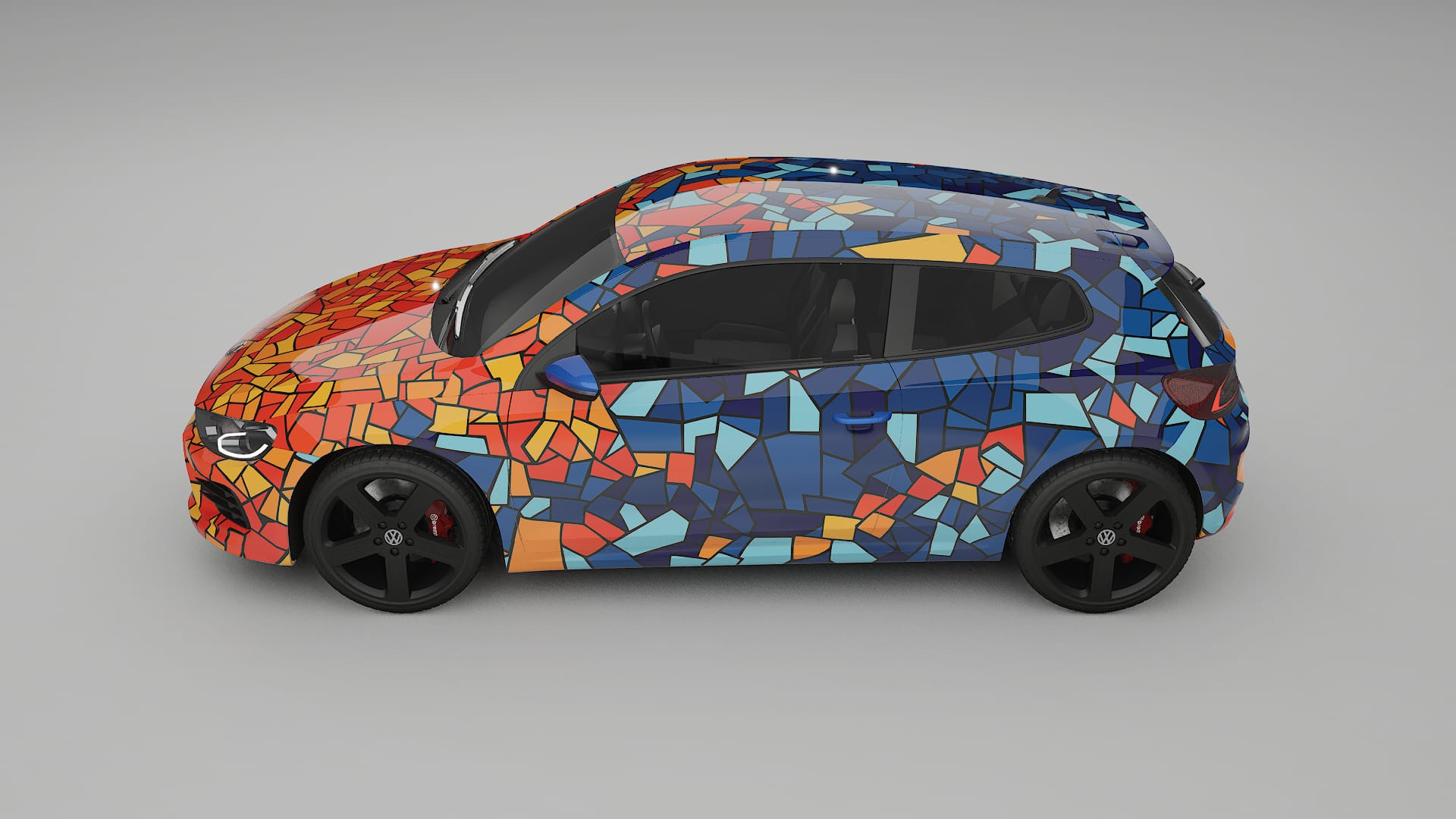 VW Scirocco R III BARCELONA – Designad Wrap PPF-sats i utskrivbar polyuretanfilm