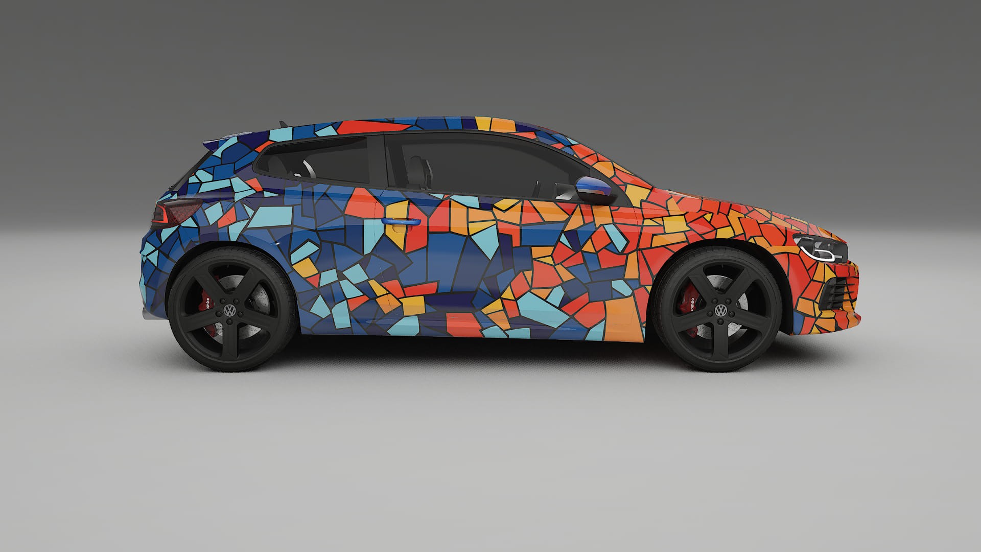 VW Scirocco R III BARCELONA – Designad Wrap PPF-sats i utskrivbar polyuretanfilm