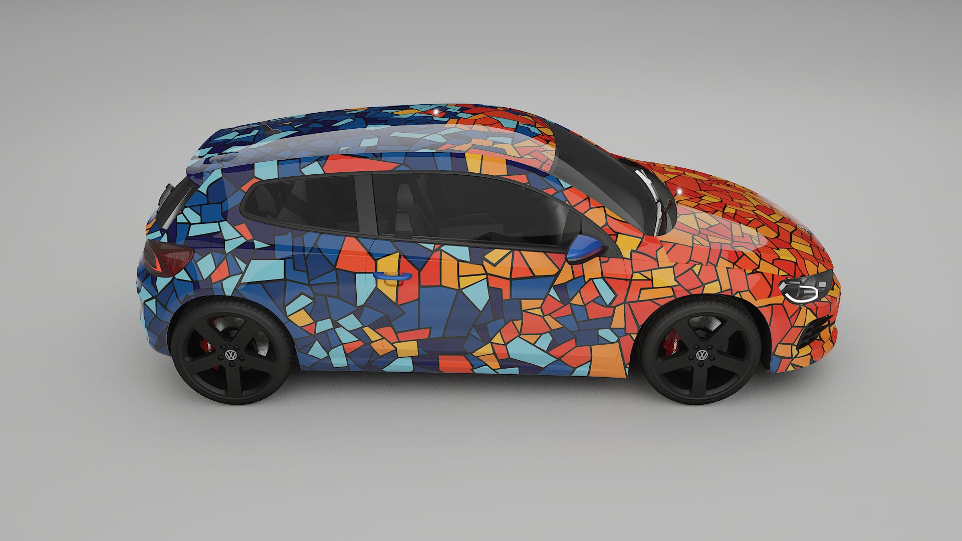 VW Scirocco R III BARCELONA – Designad Wrap PPF-sats i utskrivbar polyuretanfilm