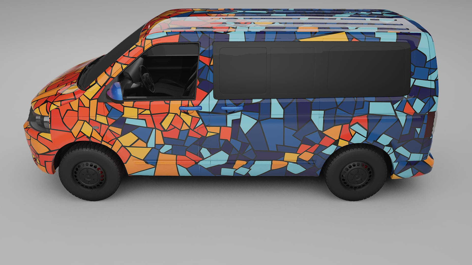 VW Transporter T5 Caravelle BARCELONA – Designad Wrap PPF-sats i utskrivbar polyuretanfilm