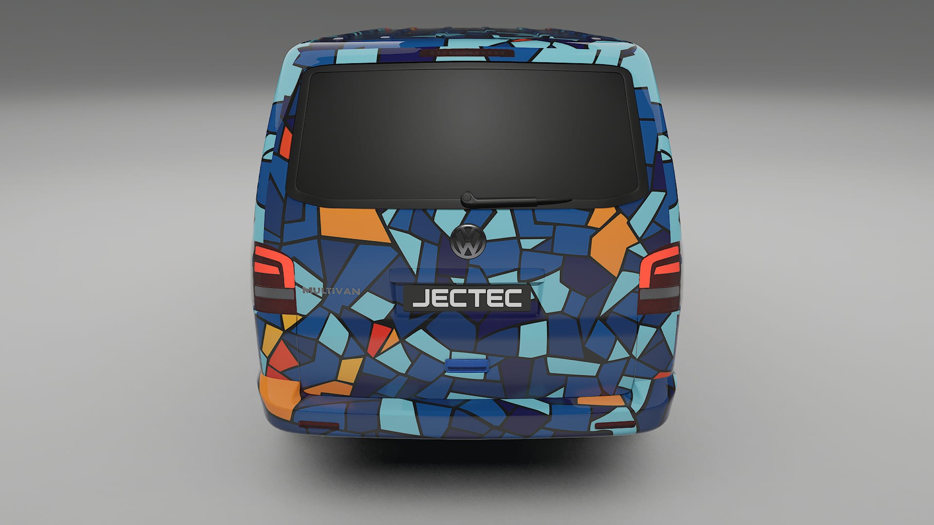 VW Transporter T5 Caravelle BARCELONA – Designad Wrap PPF-sats i utskrivbar polyuretanfilm