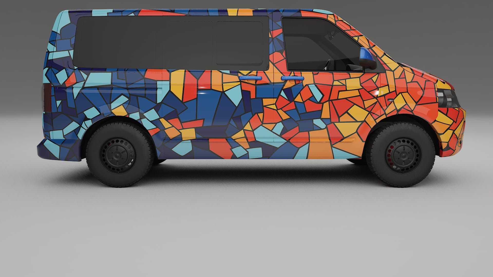 VW Transporter T5 Caravelle BARCELONA – Designad Wrap PPF-sats i utskrivbar polyuretanfilm