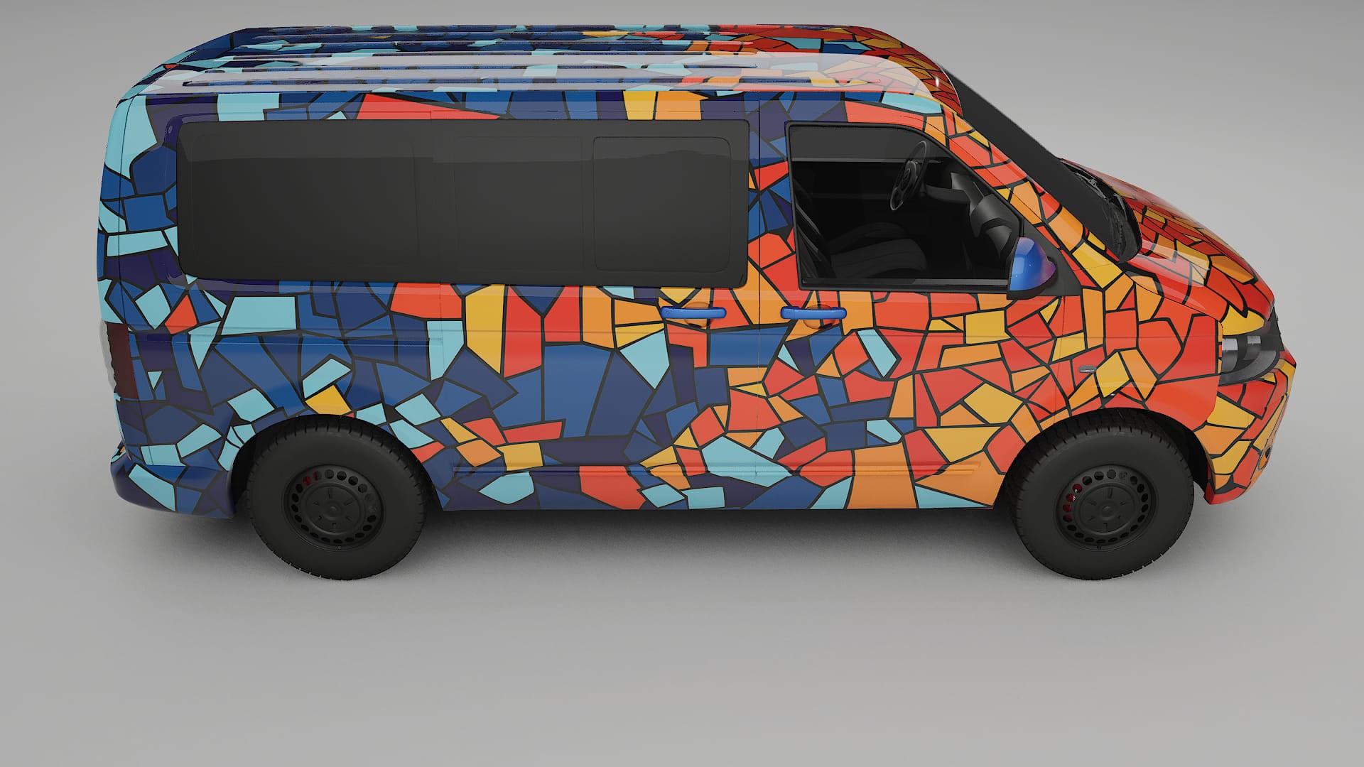 VW Transporter T5 Caravelle BARCELONA – Designad Wrap PPF-sats i utskrivbar polyuretanfilm
