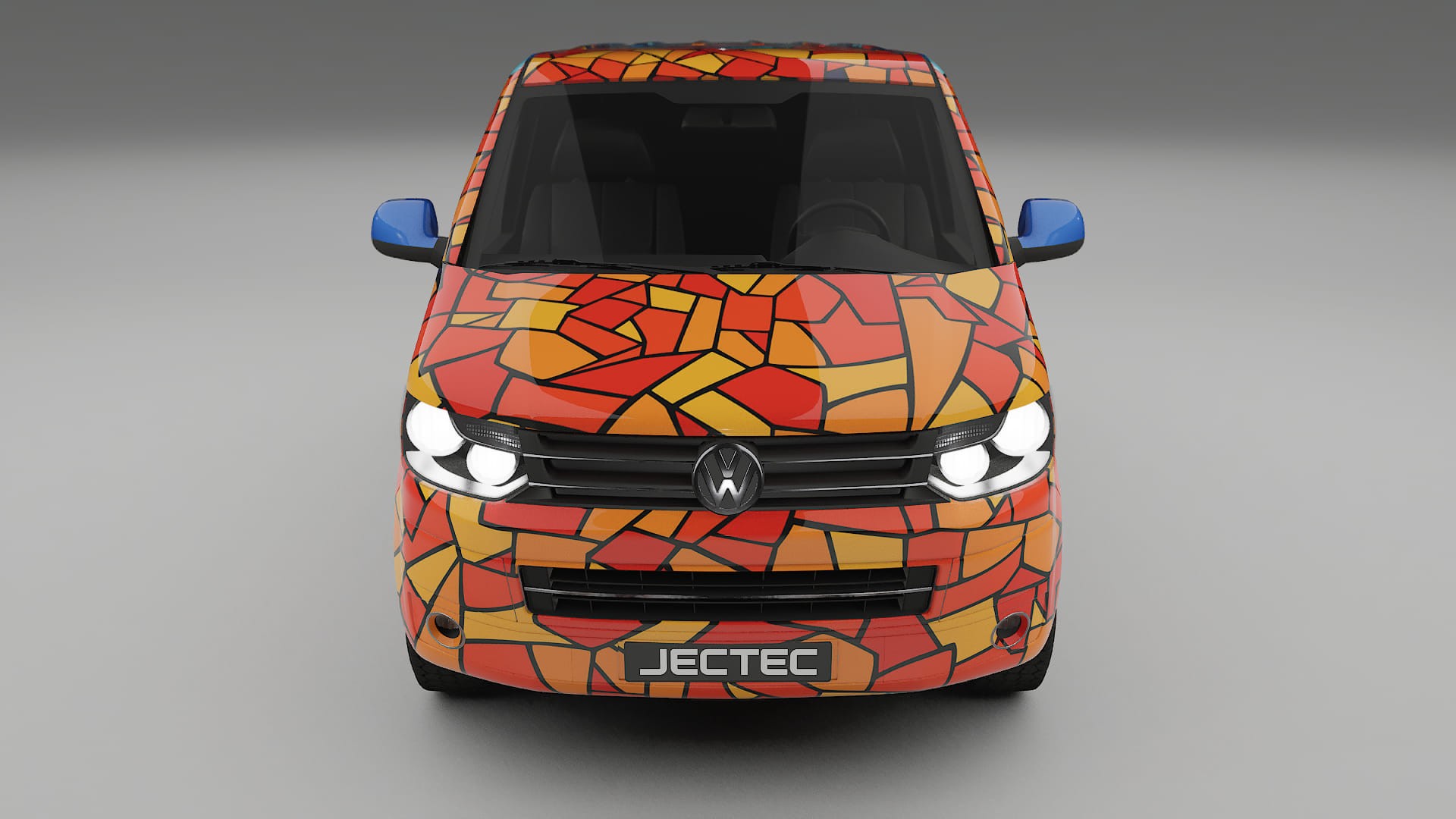 VW Transporter T5 Caravelle BARCELONA – Designad Wrap PPF-sats i utskrivbar polyuretanfilm