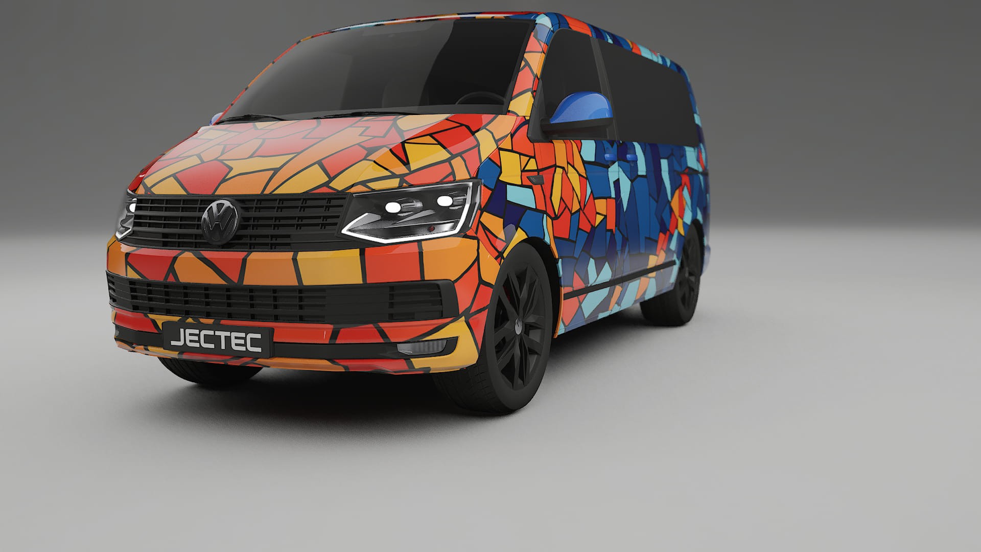 VW Transporter T6 Multivan BARCELONA – Designad Wrap PPF-sats i utskrivbar polyuretanfilm