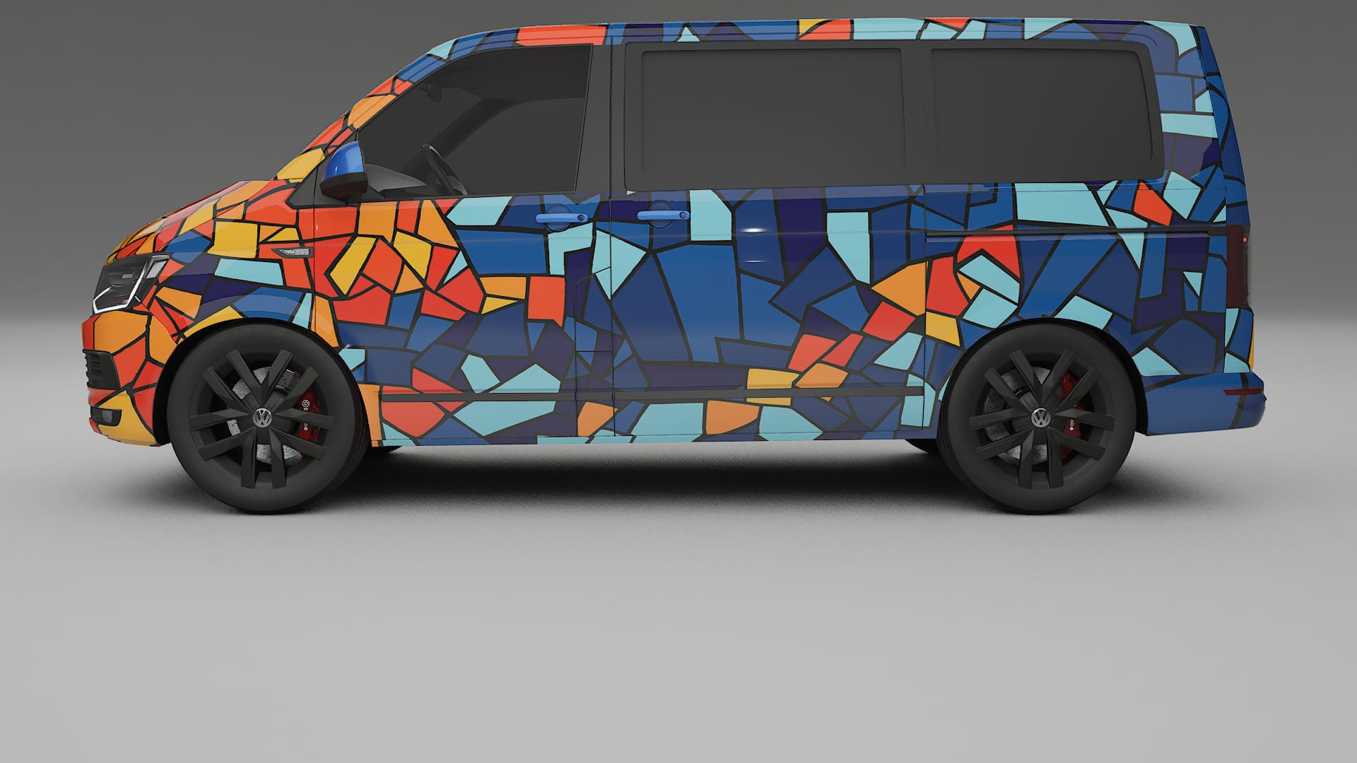 VW Transporter T6 Multivan BARCELONA – Designad Wrap PPF-sats i utskrivbar polyuretanfilm