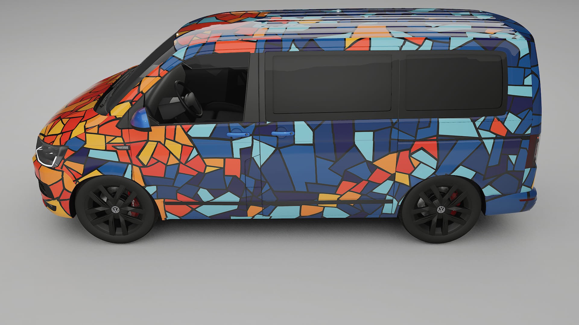 VW Transporter T6 Multivan BARCELONA – Designad Wrap PPF-sats i utskrivbar polyuretanfilm