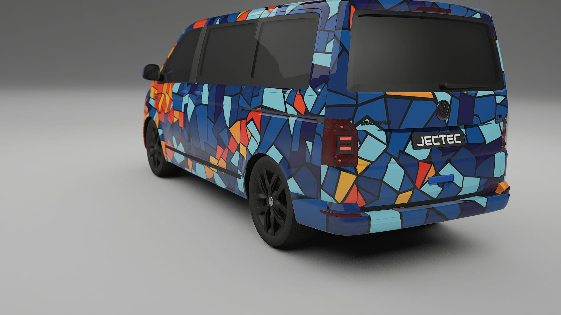 VW Transporter T6 Multivan BARCELONA – Designad Wrap PPF-sats i utskrivbar polyuretanfilm