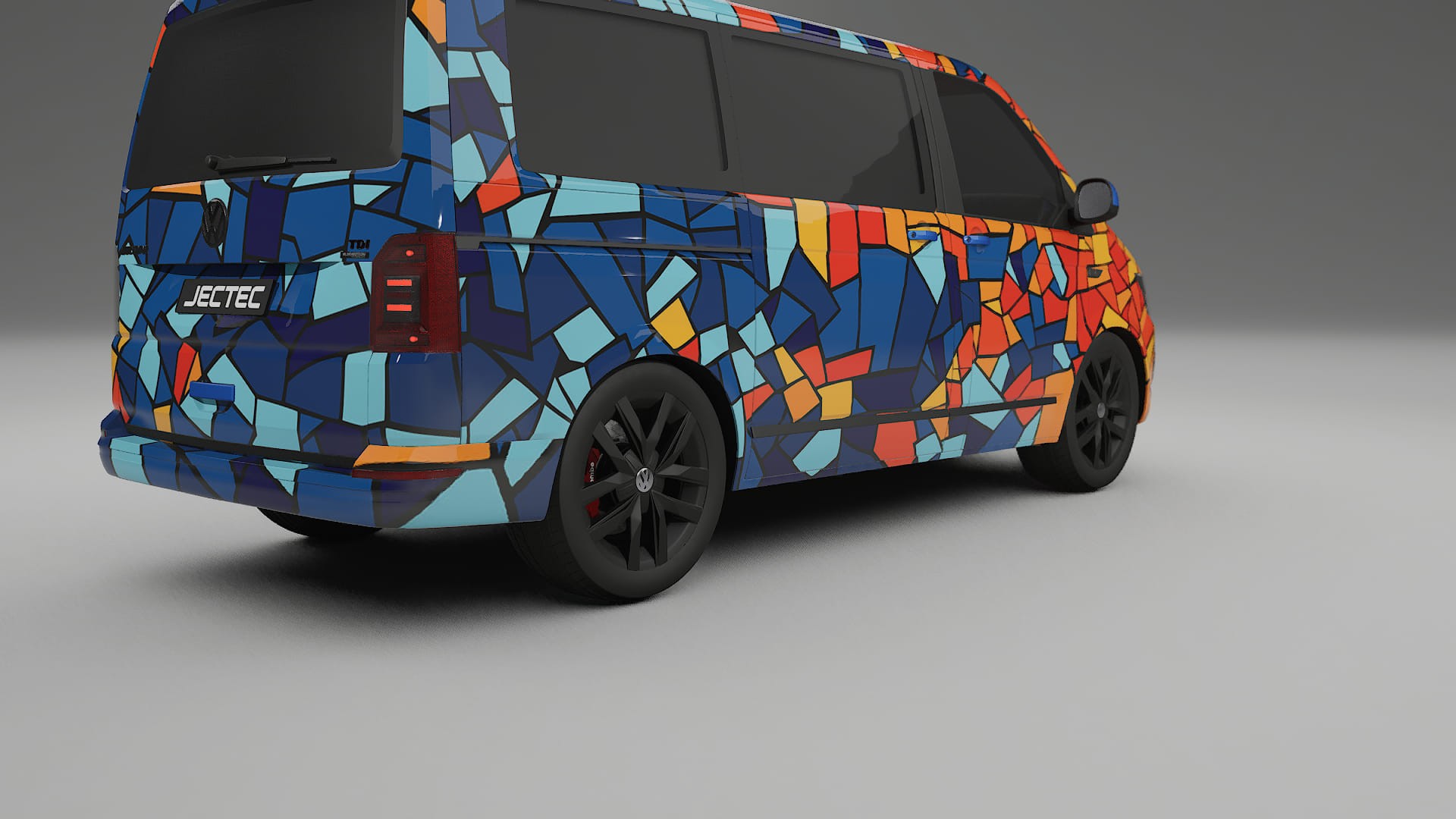 VW Transporter T6 Multivan BARCELONA – Designad Wrap PPF-sats i utskrivbar polyuretanfilm