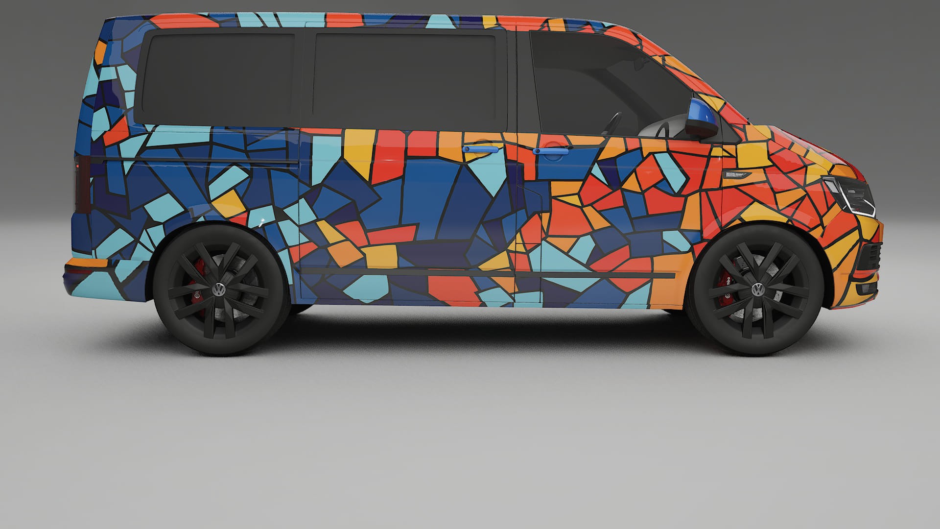 VW Transporter T6 Multivan BARCELONA – Designad Wrap PPF-sats i utskrivbar polyuretanfilm
