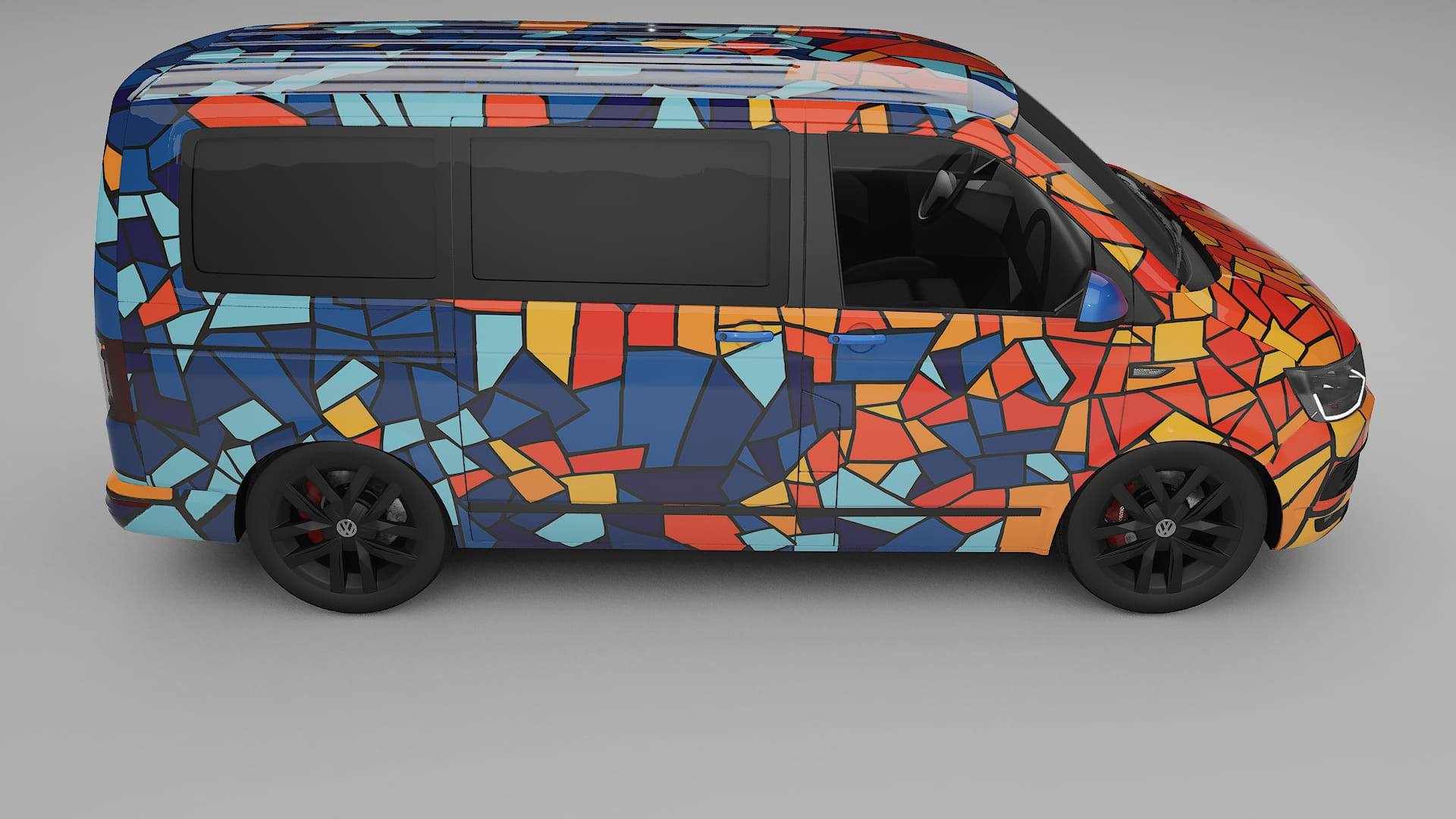VW Transporter T6 Multivan BARCELONA – Designad Wrap PPF-sats i utskrivbar polyuretanfilm