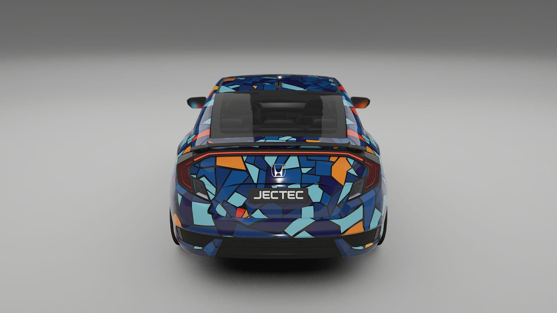 Honda Civic coupe prefacelift pre-LCI BARCELONA – Designad Wrap PPF-sats i utskrivbar polyuretanfilm