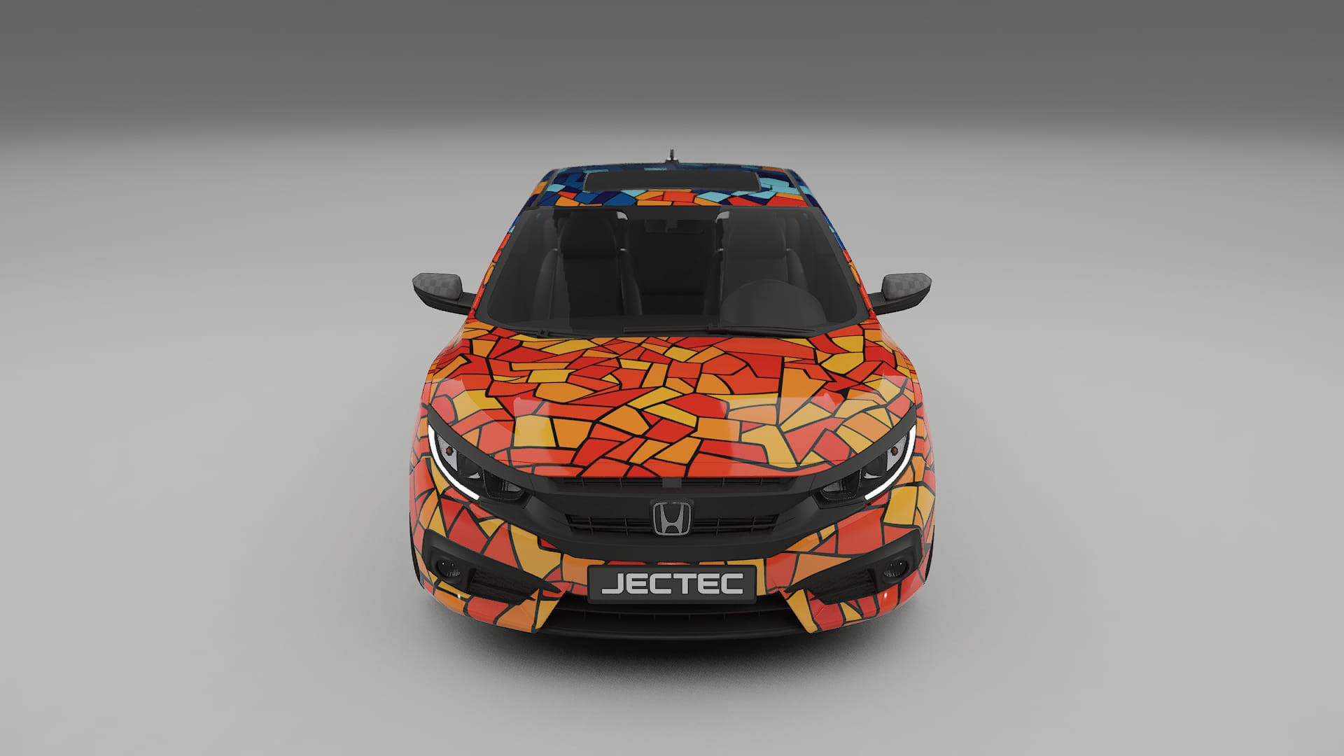 Honda Civic coupe prefacelift pre-LCI BARCELONA – Designad Wrap PPF-sats i utskrivbar polyuretanfilm