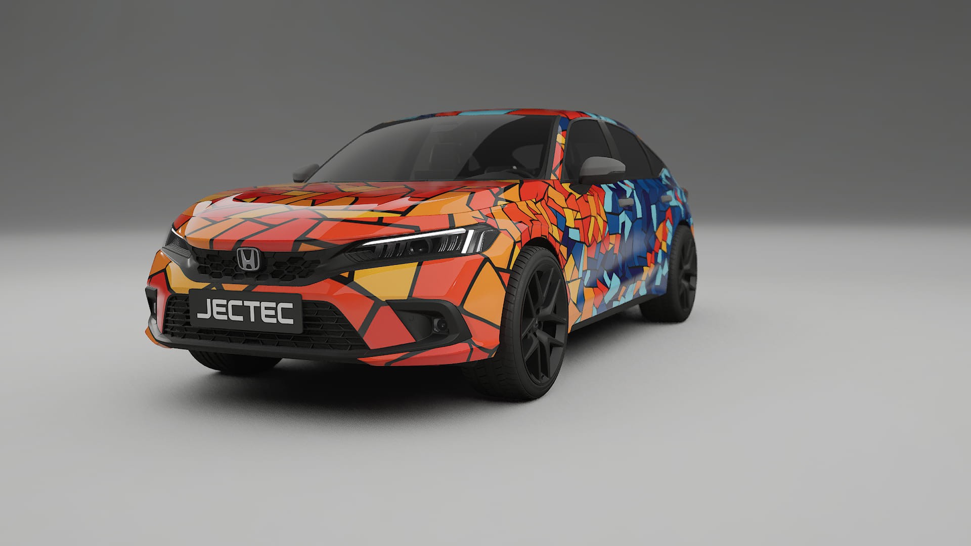 Honda Civic hatchback BARCELONA – Designad Wrap PPF-sats i utskrivbar polyuretanfilm