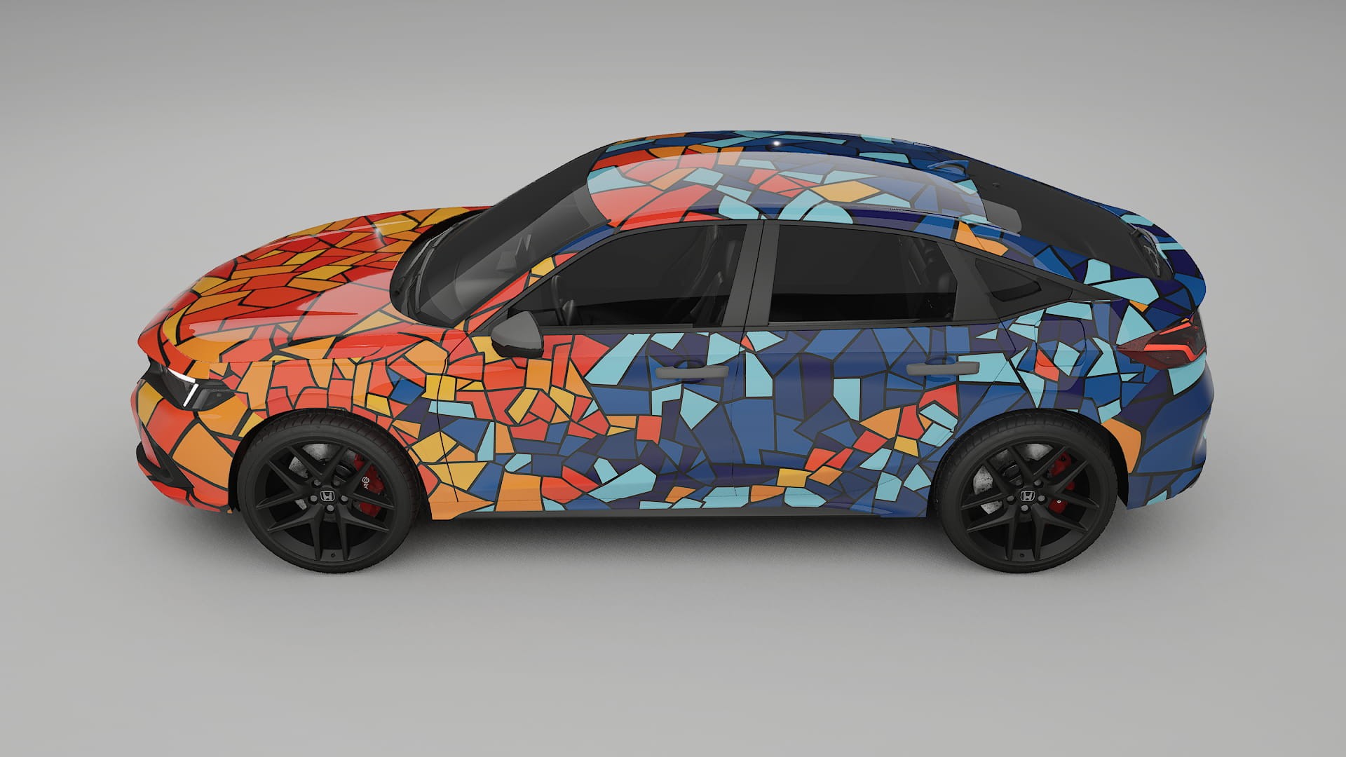 Honda Civic hatchback BARCELONA – Designad Wrap PPF-sats i utskrivbar polyuretanfilm