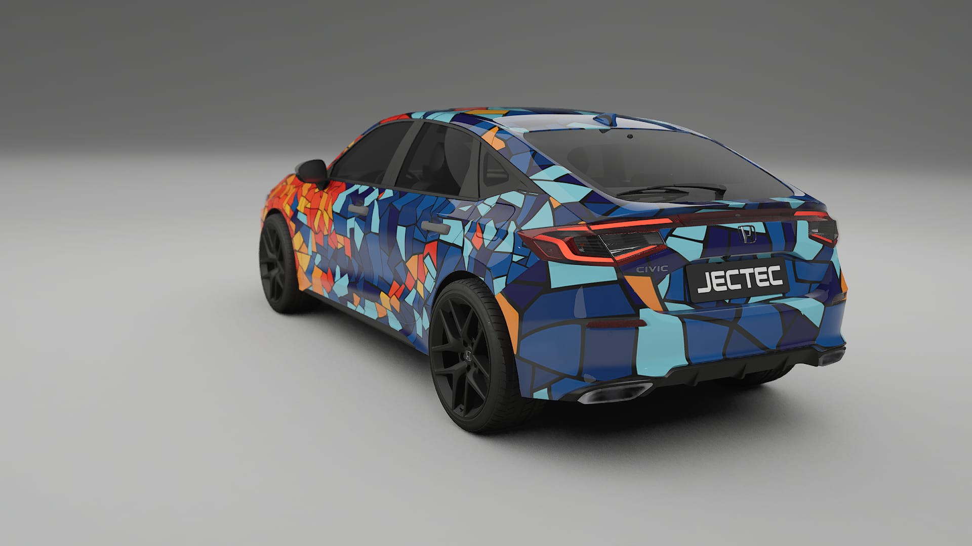 Honda Civic hatchback BARCELONA – Designad Wrap PPF-sats i utskrivbar polyuretanfilm