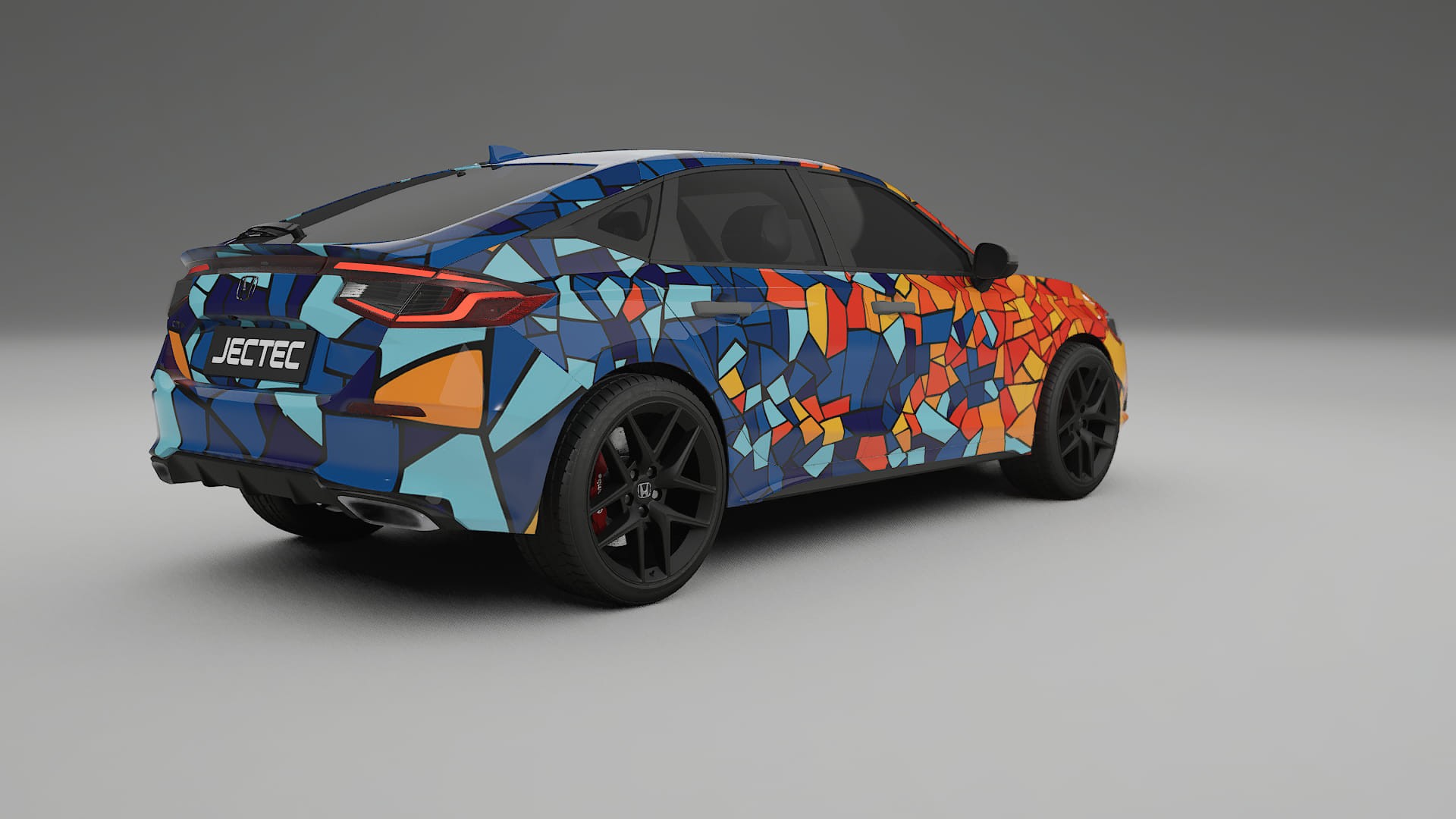 Honda Civic hatchback BARCELONA – Designad Wrap PPF-sats i utskrivbar polyuretanfilm