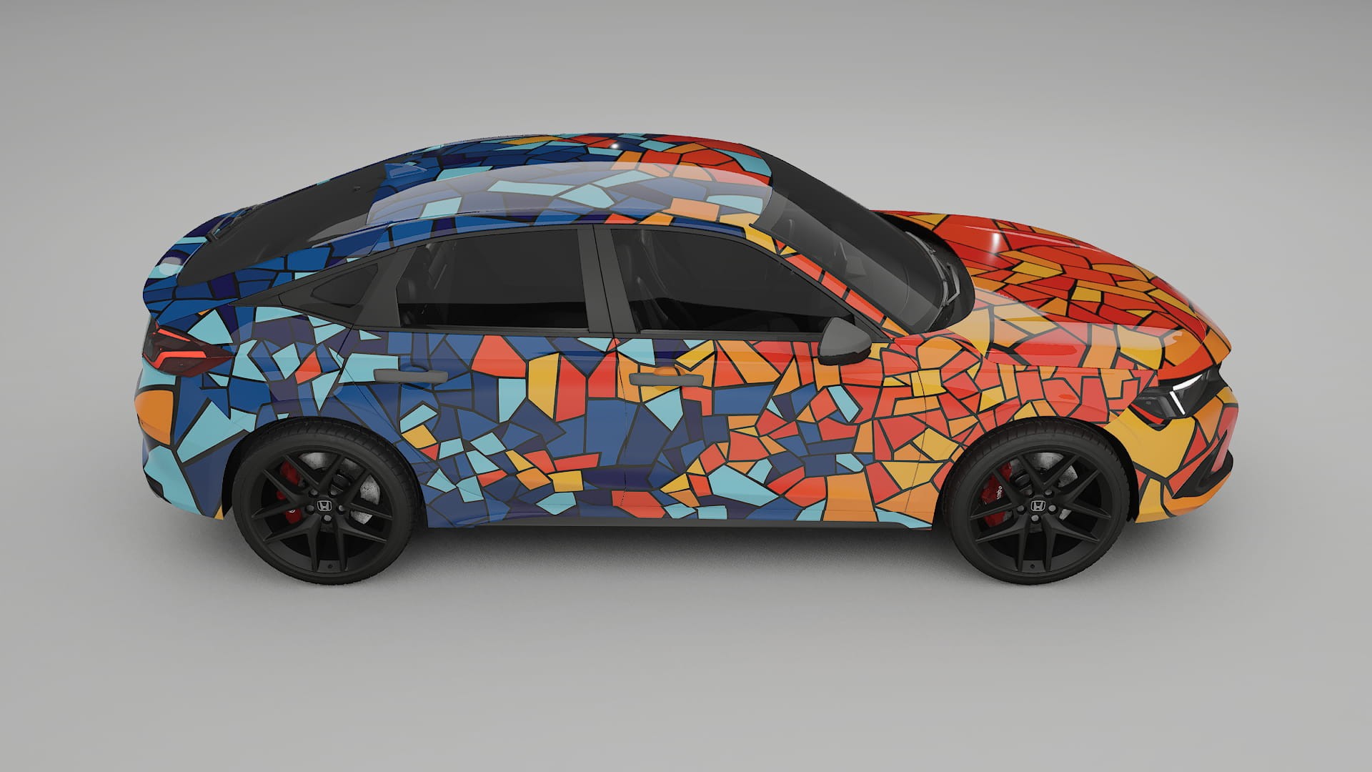 Honda Civic hatchback BARCELONA – Designad Wrap PPF-sats i utskrivbar polyuretanfilm