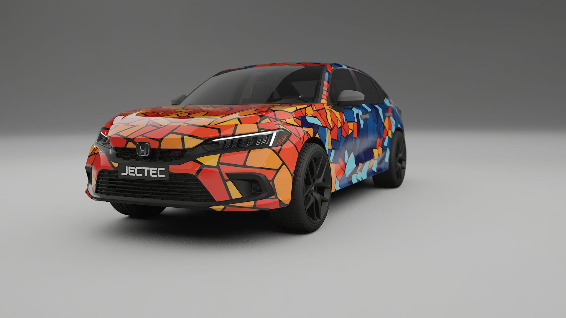 Honda Civic Si BARCELONA – Designad Wrap PPF-sats i utskrivbar polyuretanfilm