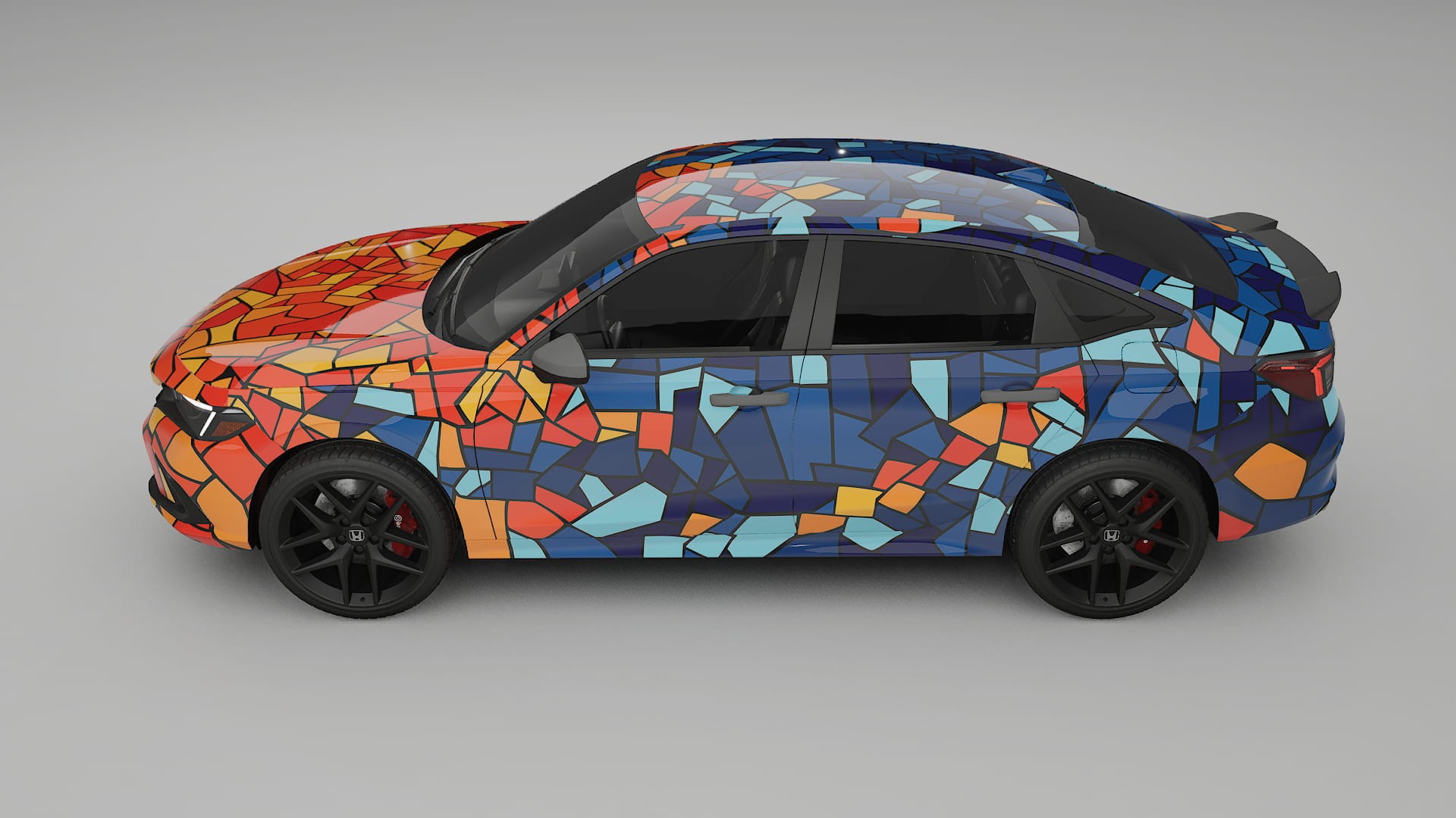 Honda Civic Si BARCELONA – Designad Wrap PPF-sats i utskrivbar polyuretanfilm