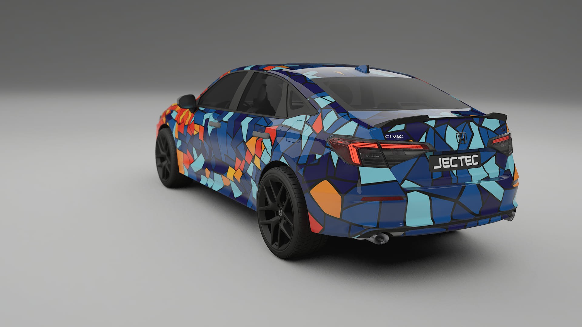 Honda Civic Si BARCELONA – Designad Wrap PPF-sats i utskrivbar polyuretanfilm
