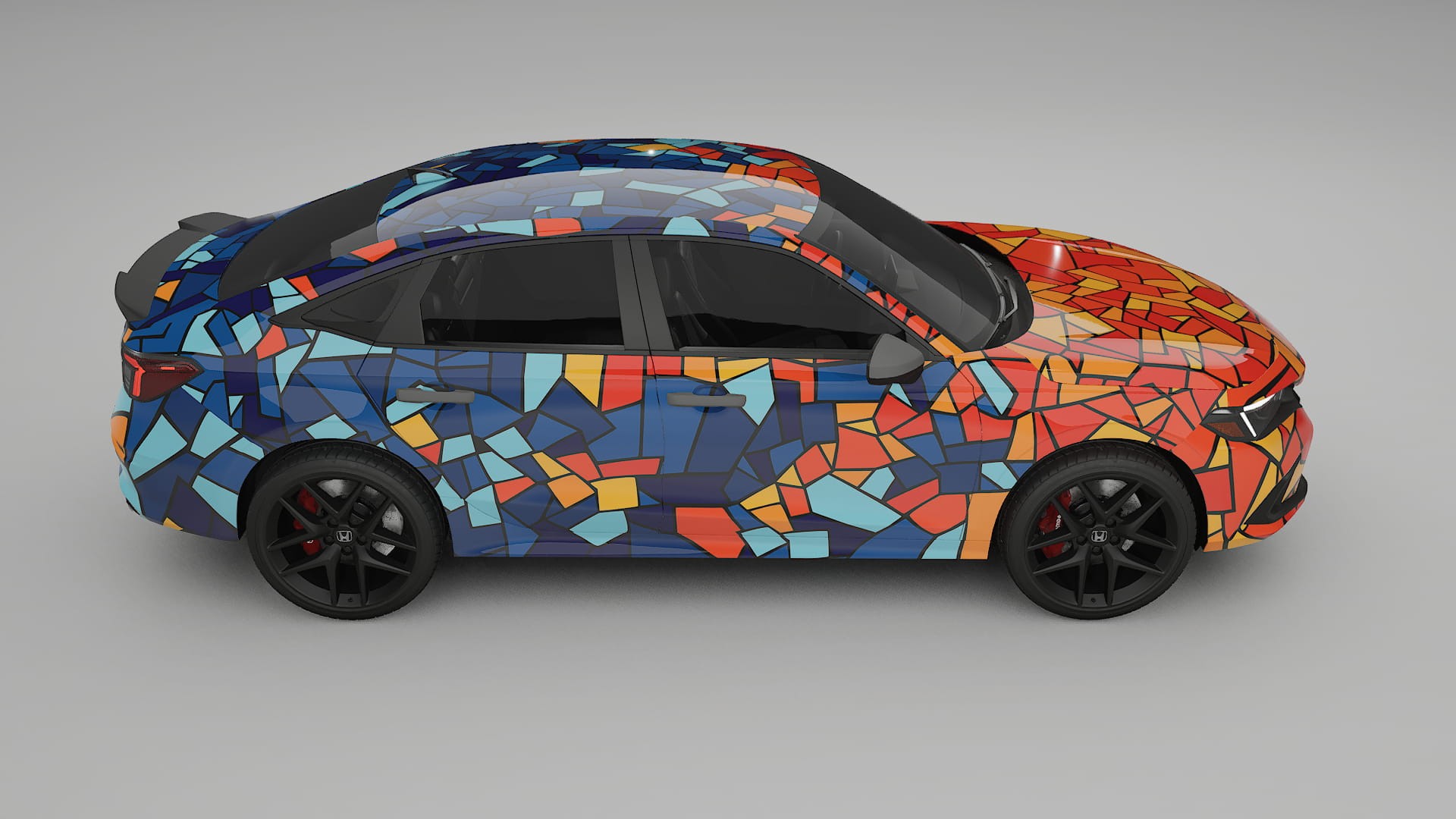 Honda Civic Si BARCELONA – Designad Wrap PPF-sats i utskrivbar polyuretanfilm