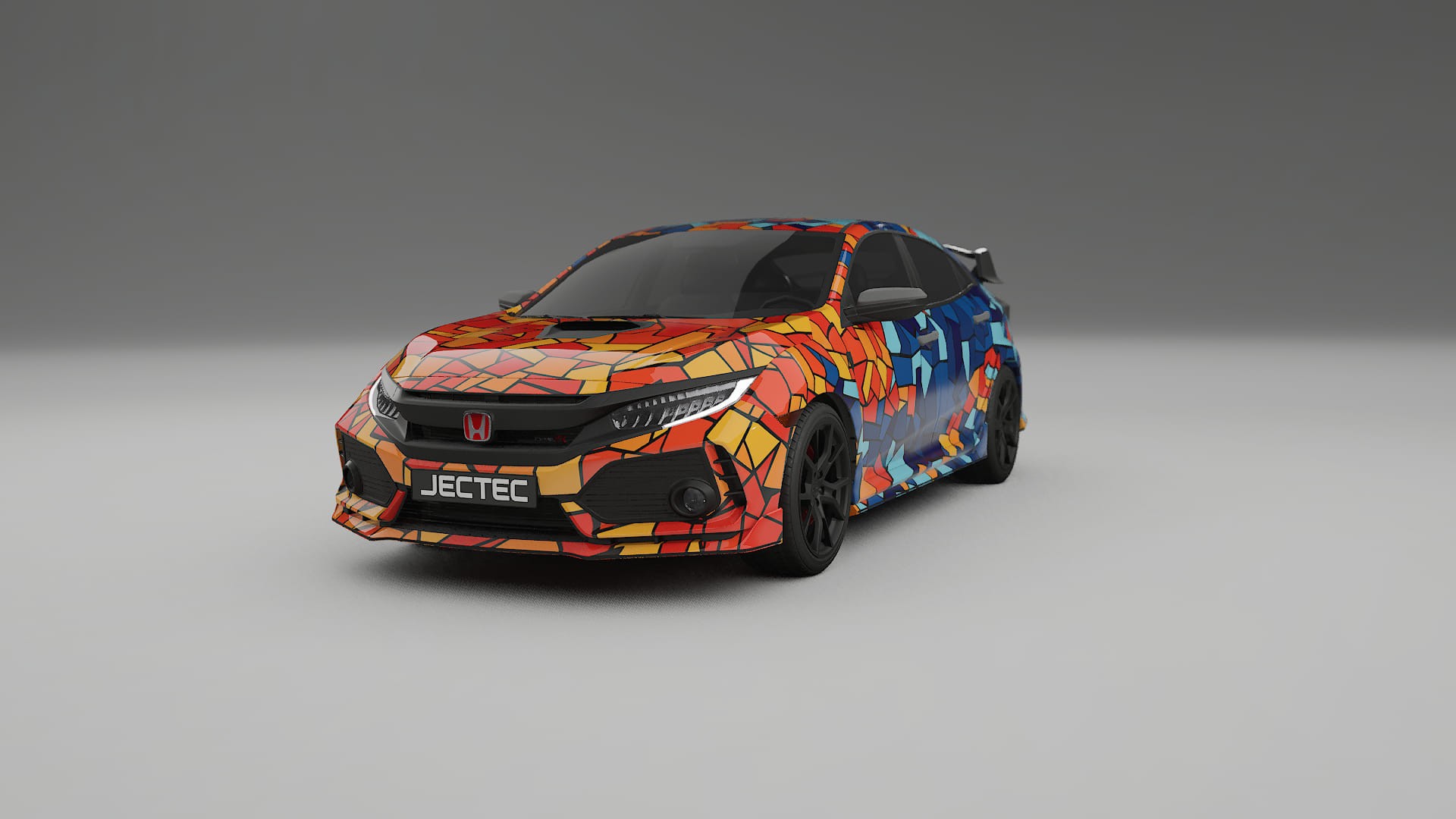 Honda Civic Type-R BARCELONA – Designad Wrap PPF-sats i utskrivbar polyuretanfilm