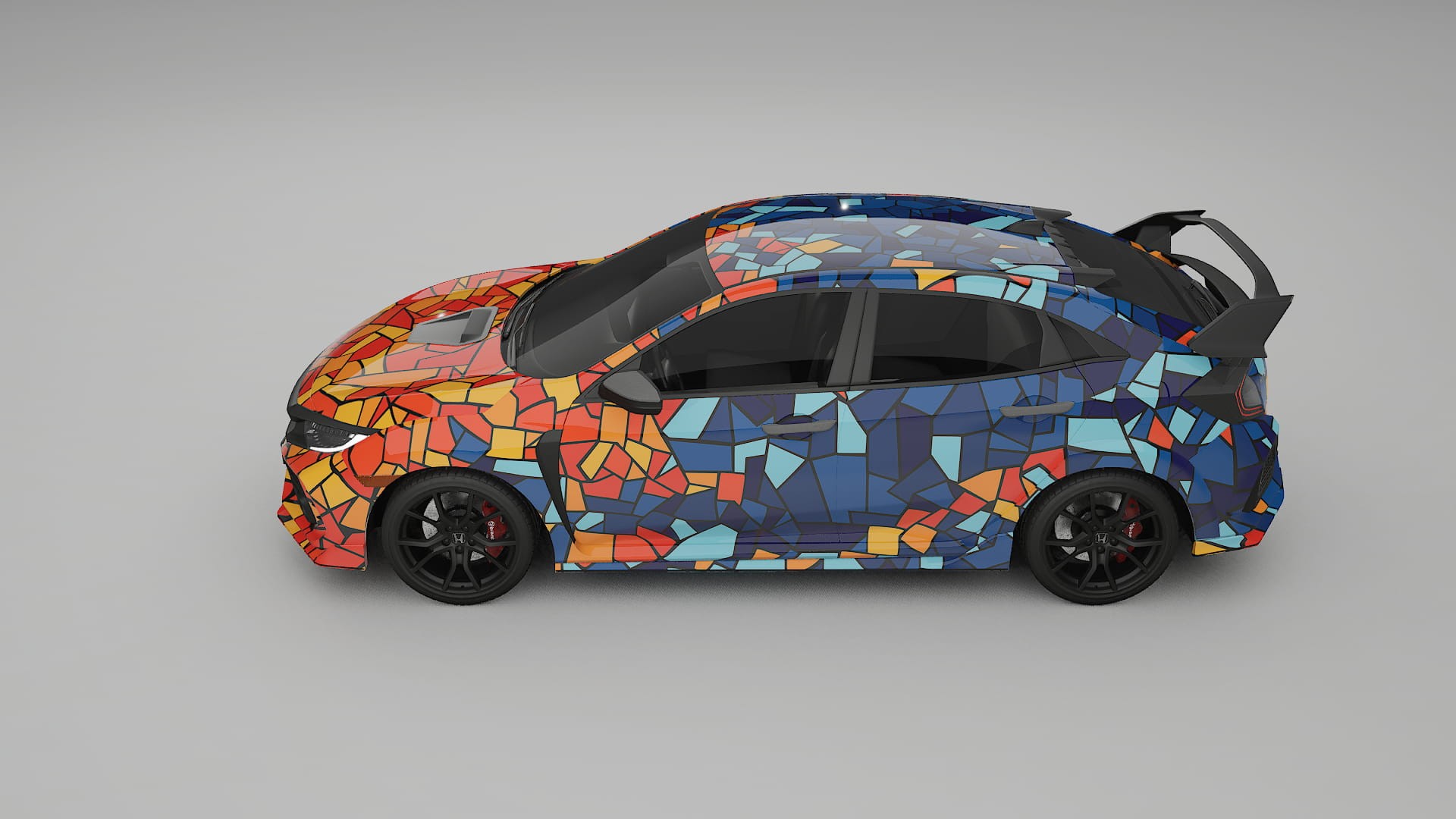 Honda Civic Type-R BARCELONA – Designad Wrap PPF-sats i utskrivbar polyuretanfilm