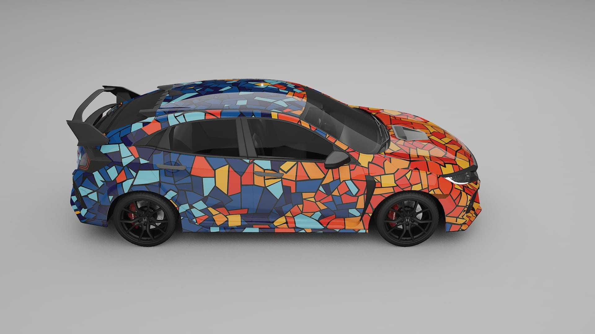 Honda Civic Type-R BARCELONA – Designad Wrap PPF-sats i utskrivbar polyuretanfilm