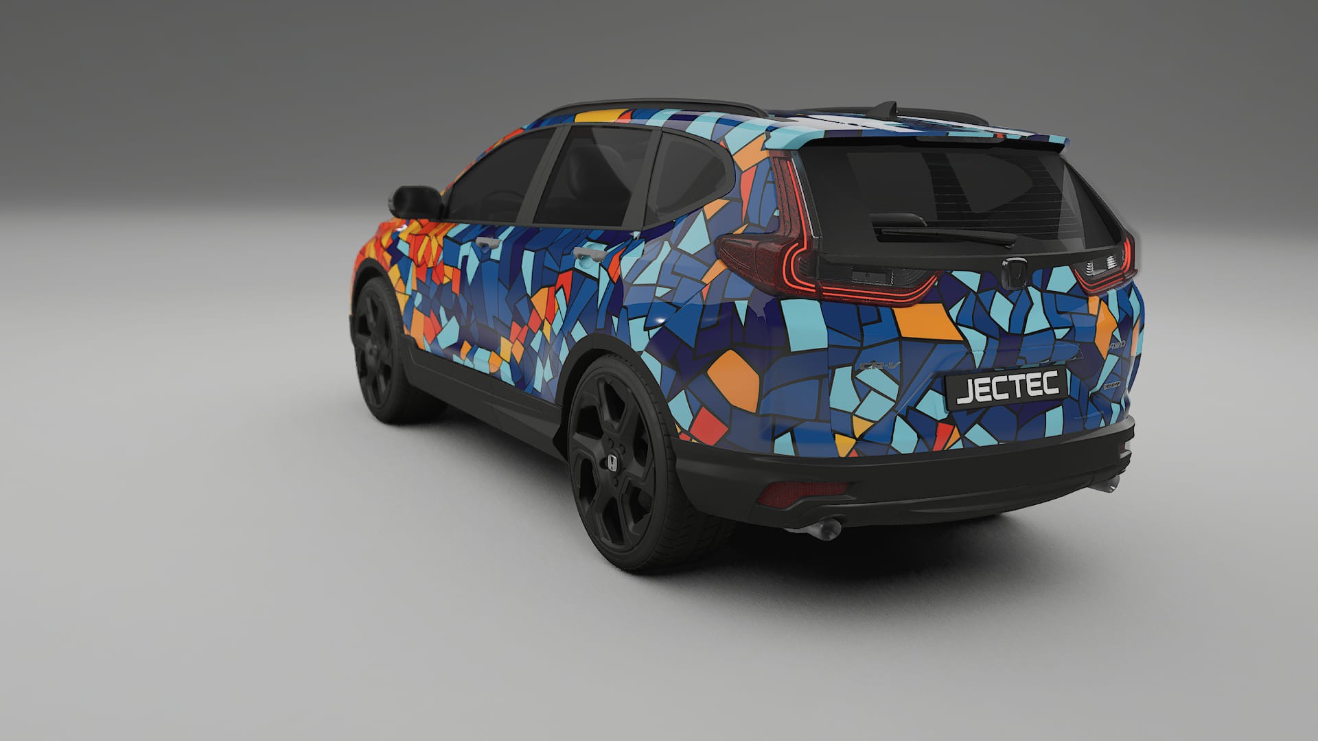 Honda CRV Touring prefacelift pre-LCI BARCELONA – Designad Wrap PPF-sats i utskrivbar polyuretanfilm