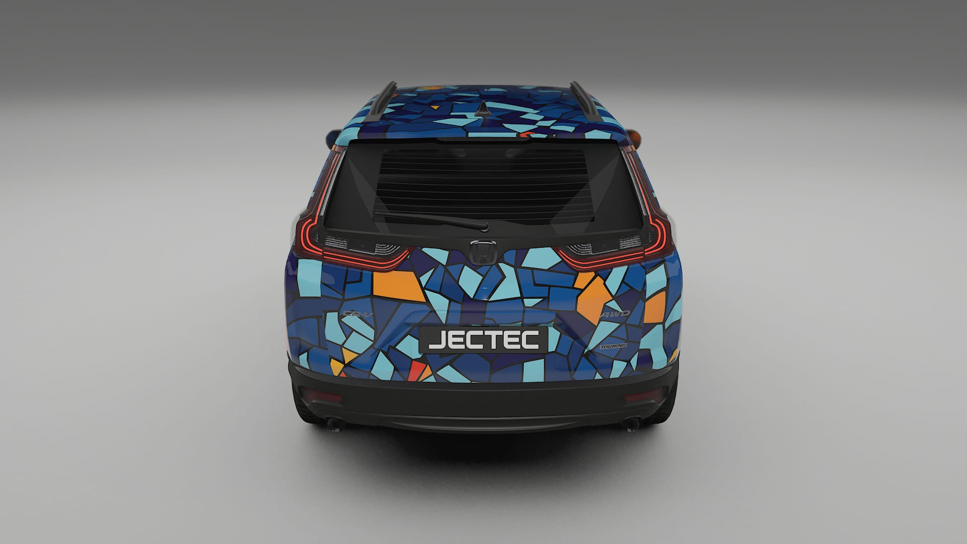 Honda CRV Touring prefacelift pre-LCI BARCELONA – Designad Wrap PPF-sats i utskrivbar polyuretanfilm