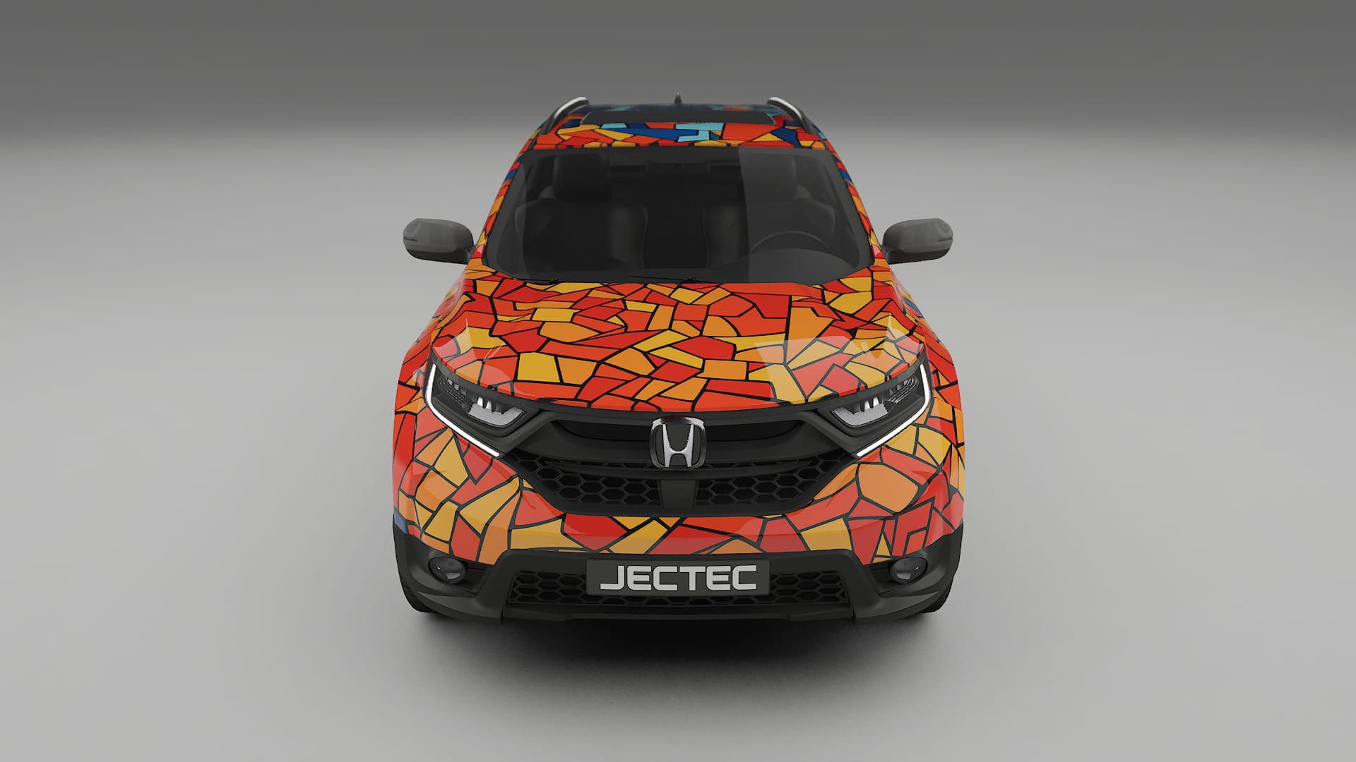 Honda CRV Touring prefacelift pre-LCI BARCELONA – Designad Wrap PPF-sats i utskrivbar polyuretanfilm
