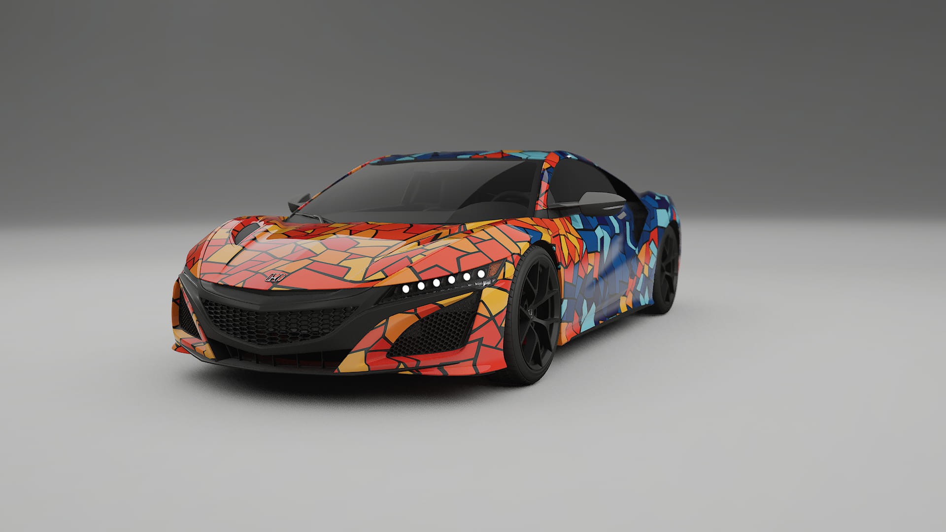 Honda NSX prefacelift pre-LCI BARCELONA – Designad Wrap PPF-sats i utskrivbar polyuretanfilm