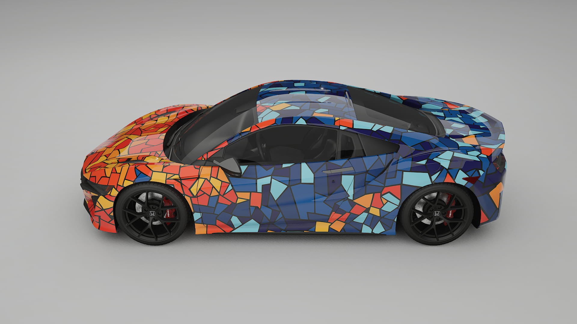 Honda NSX prefacelift pre-LCI BARCELONA – Designad Wrap PPF-sats i utskrivbar polyuretanfilm