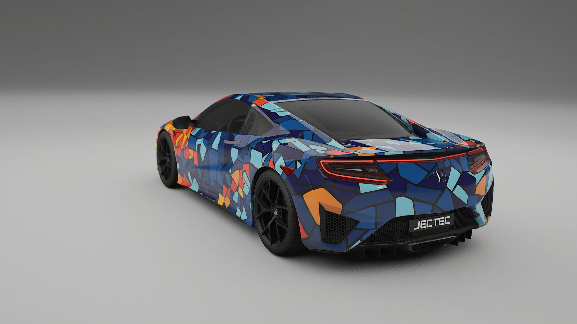 Honda NSX prefacelift pre-LCI BARCELONA – Designad Wrap PPF-sats i utskrivbar polyuretanfilm