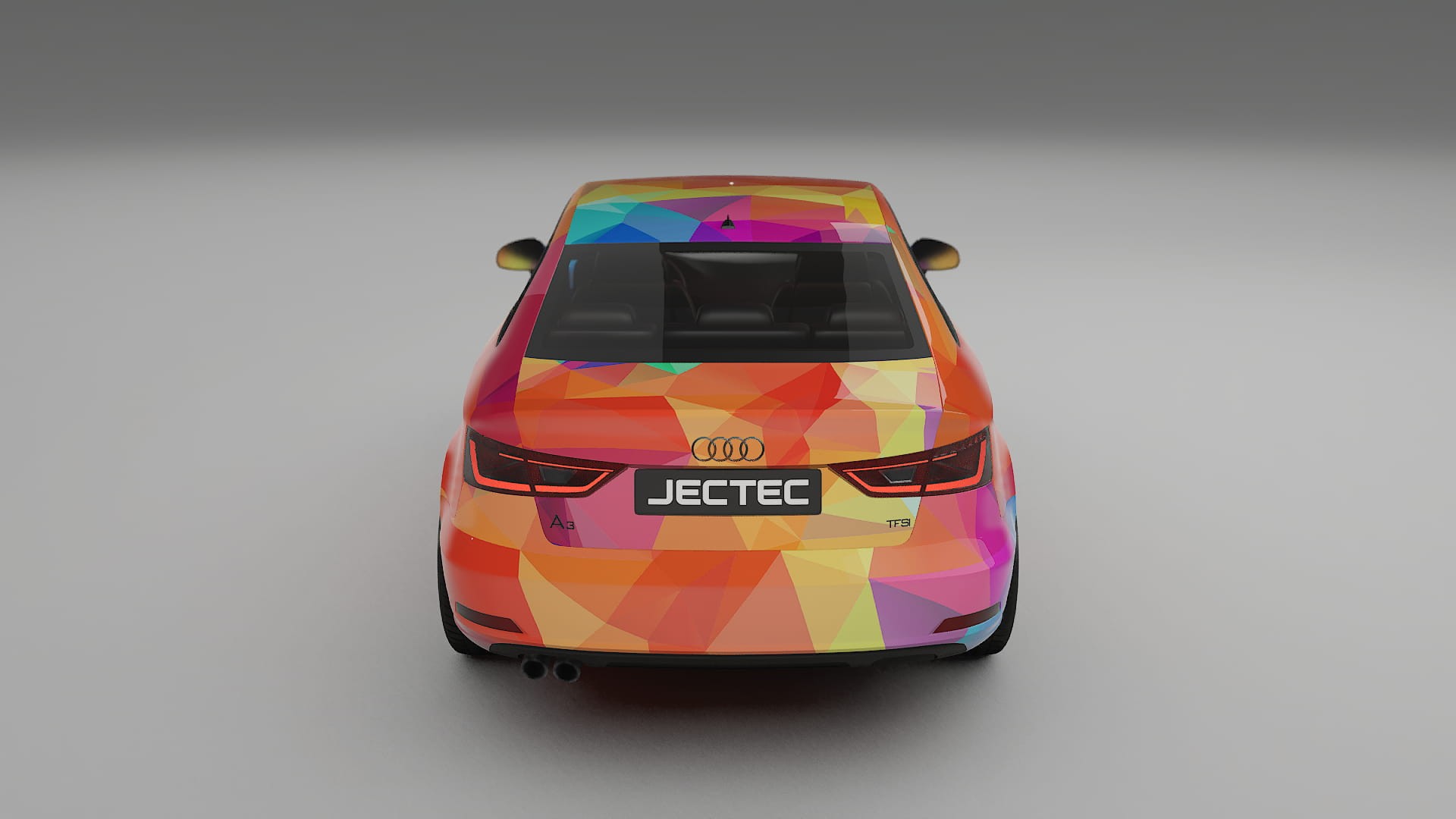 Audi A3 8V sedan prefacelift pre-LCI VECTOR VIBE – Designad Wrap PPF-sats i utskrivbar polyuretanfilm